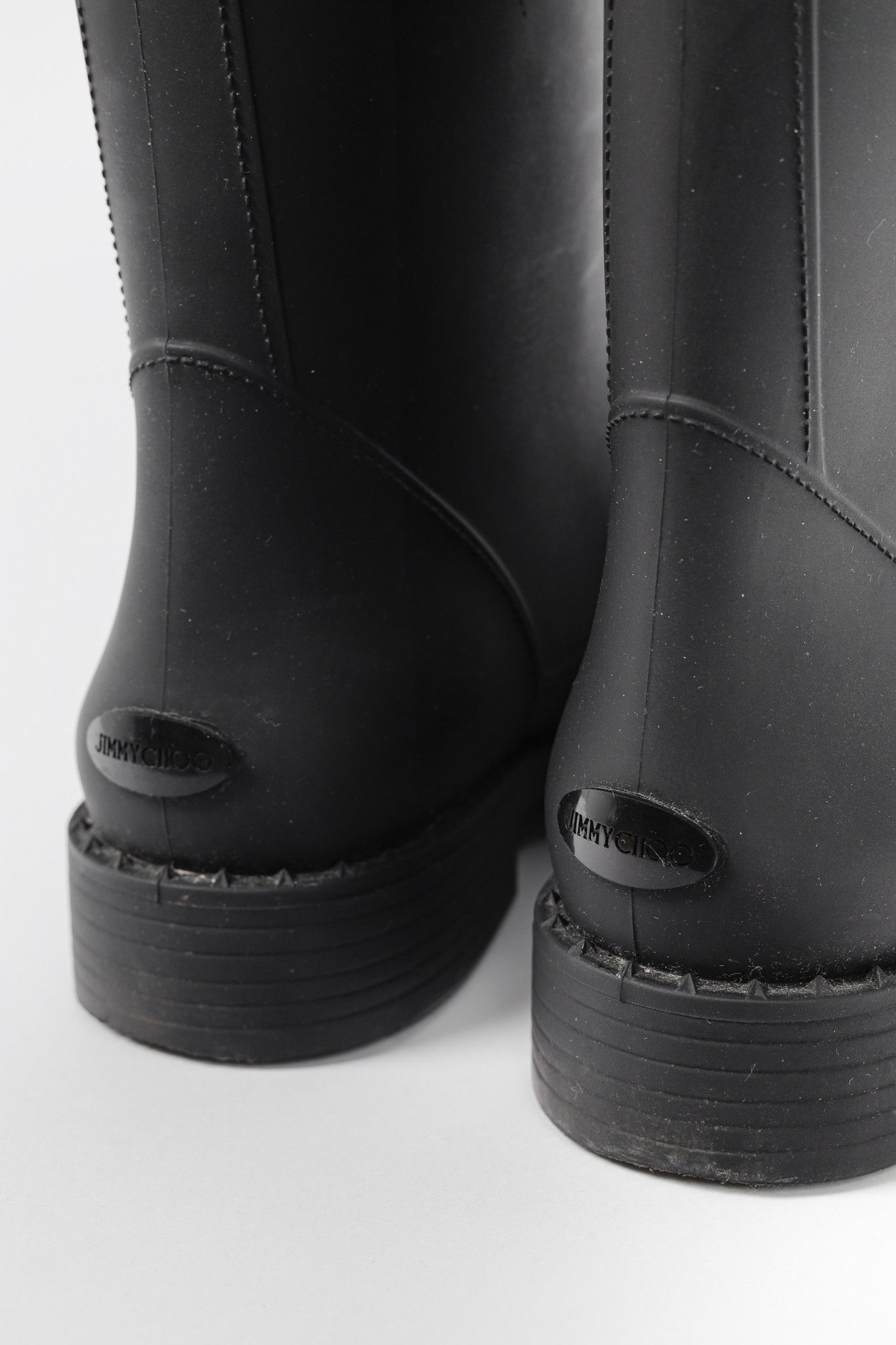 Jimmy Choo Jimmy Choo Edith Black Rubber Cap-Toe Rain Boots Size US 8.5 / IT 38.5 - 9 Thumbnail