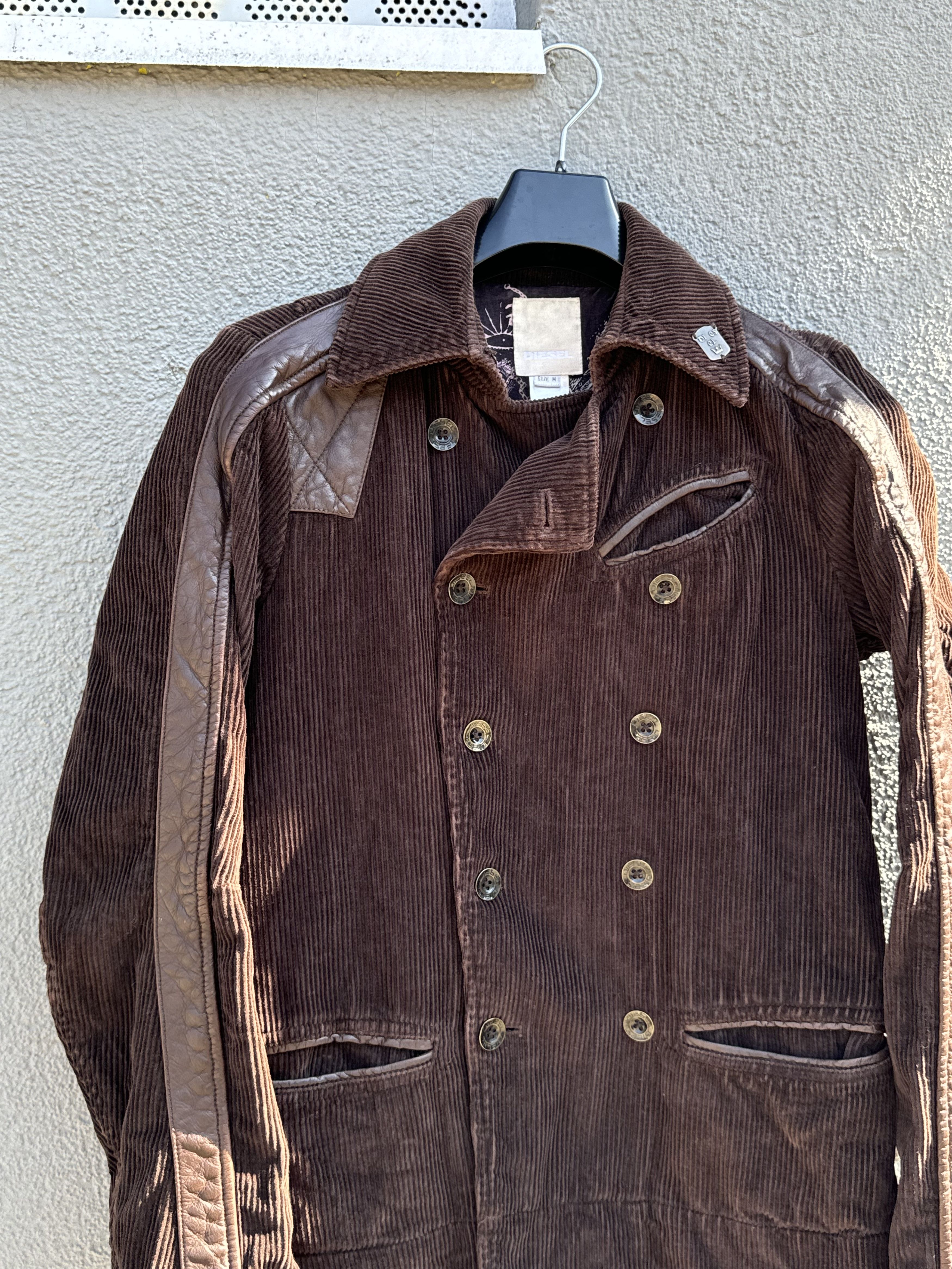 Diesel × Diesel Black Gold Vintage Diesel Industry Women's Brown Corduroy Blazer Size M / US 6-8 / IT 42-44 - 2 Thumbnail