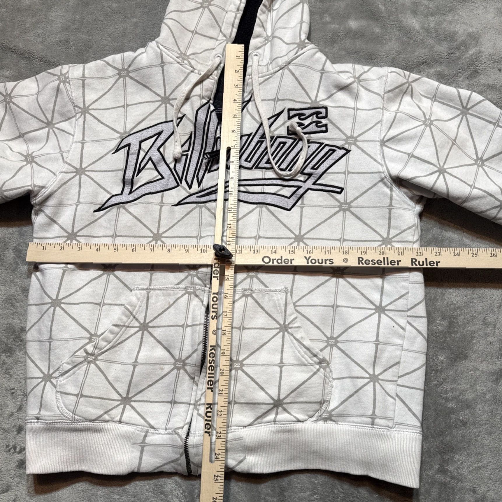 Billabong VINTAGE Billabong Hoodie White L Sherpa Lined Zip-Up Geometric Outdoor Spellout Y2K Mens Size US L / EU 52-54 / 3 - 5 Thumbnail