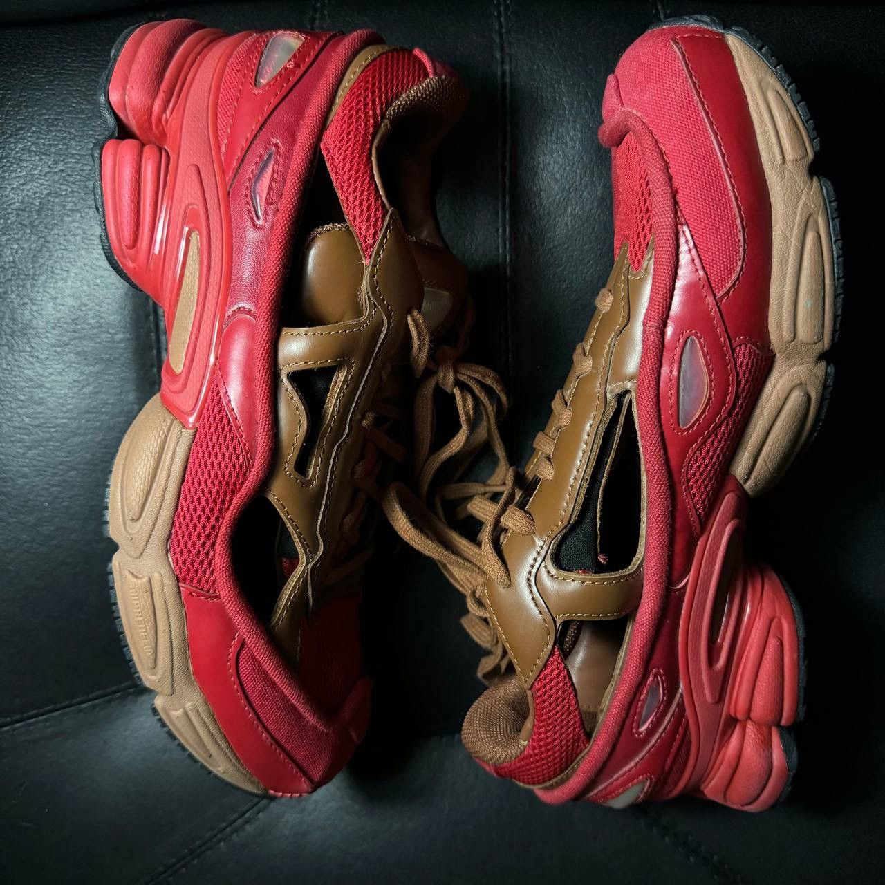 Adidas × Raf Simons 7,5us Adidas Raf Simons ozweego replicant red brown Size US 7.5 / EU 40-41 - 4 Thumbnail