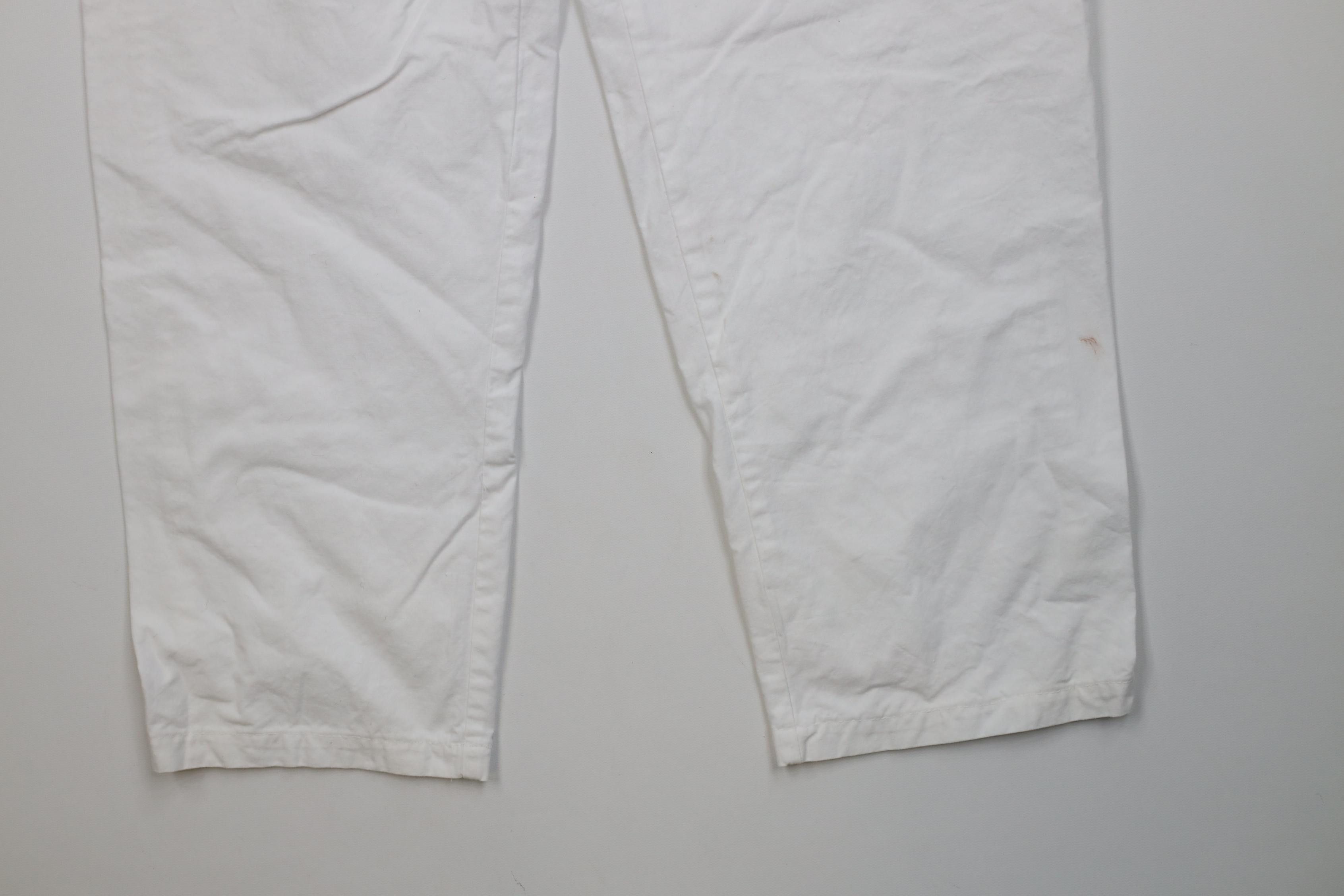 Lacoste Vtg 80s Izod Lacoste Straight Leg Chino Pants White Cotton Size US 30 / EU 46 - 4 Thumbnail
