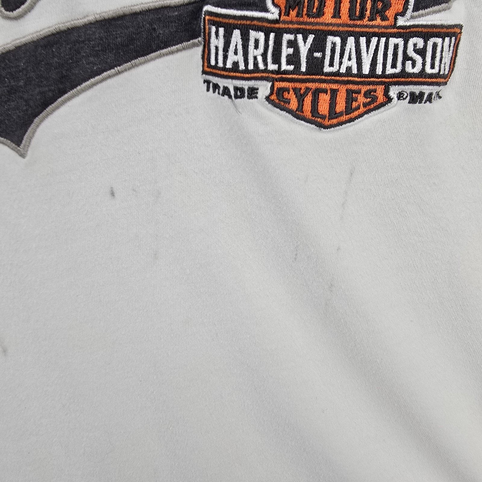 Harley Davidson Harley Davidson Shirt Womens Large White Gray Raglan *FLAWS* Size L / US 10 / IT 46 - 6 Thumbnail