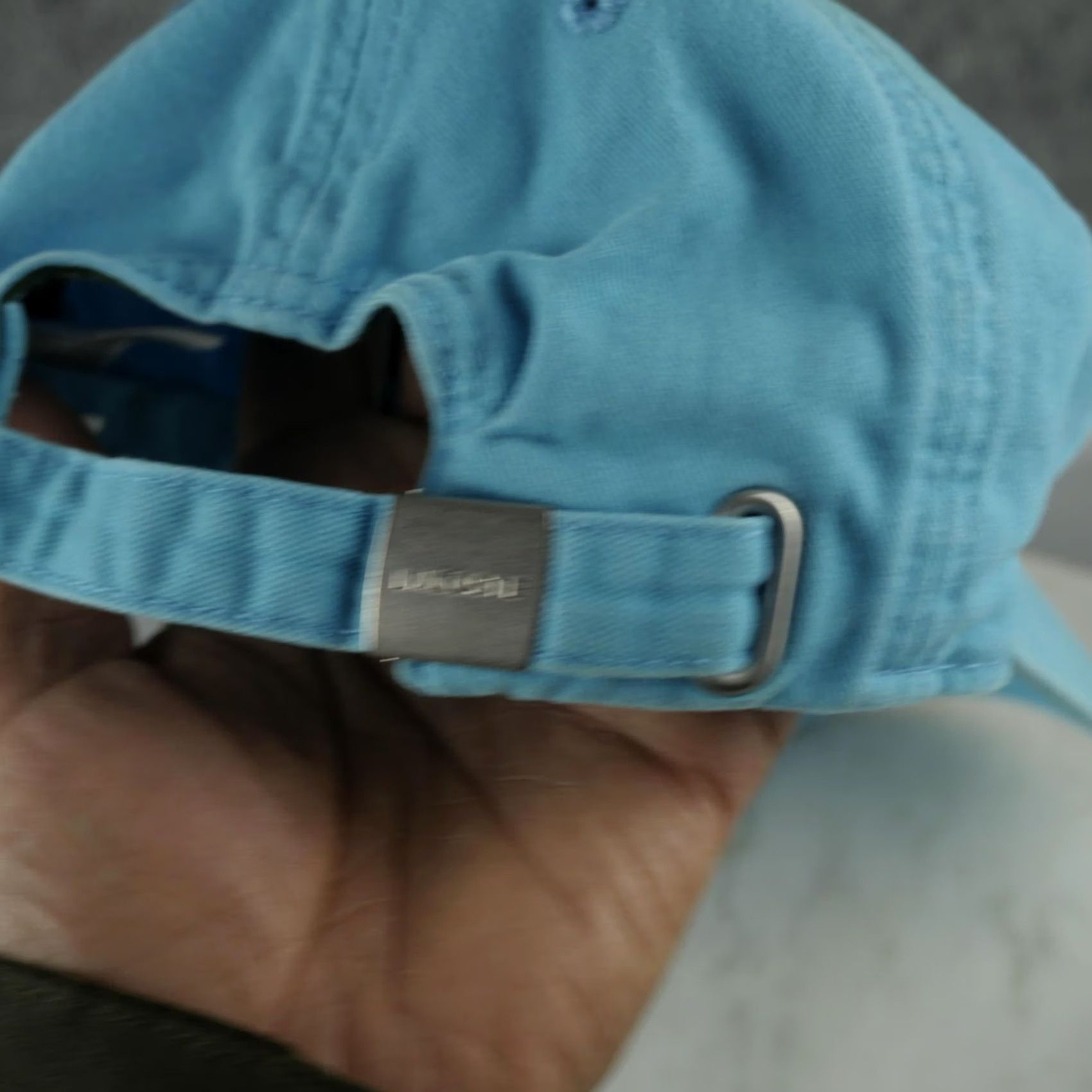 Lacoste Lacoste Hat Cap Strap Back Mens One Size Blue Baseball Big Crocodile Logo Flaw Size ONE SIZE - 4 Thumbnail