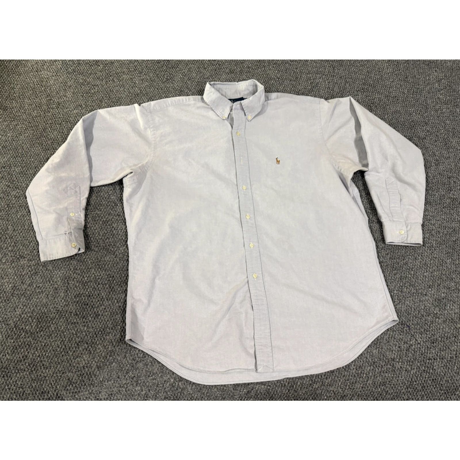 Ralph Lauren Ralph Lauren Blake Shirt Mens L Blue Solid Long Sleeve Button Down Oxford Size US L / EU 52-54 / 3 - 3 Thumbnail