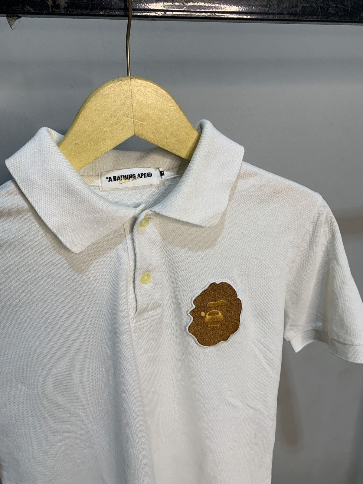 Bape Bape Nigo Head Poloshirt Size US S / EU 44-46 / 1 - 2 Thumbnail
