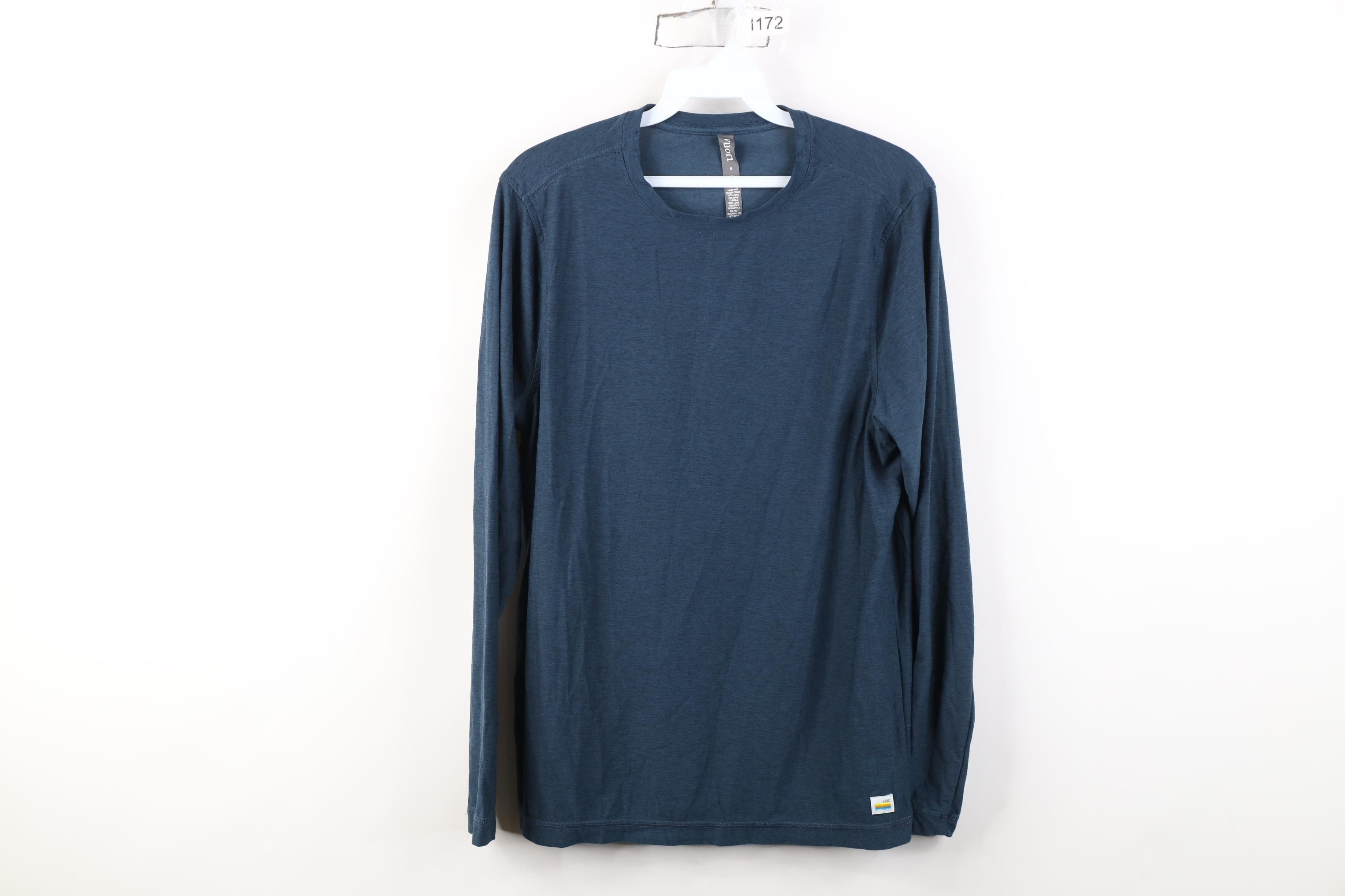 Vuori Vuori Tech Knit Running Jogging Gym Long Sleeve T-Shirt Blue Size US S / EU 44-46 / 1 - 1 Thumbnail