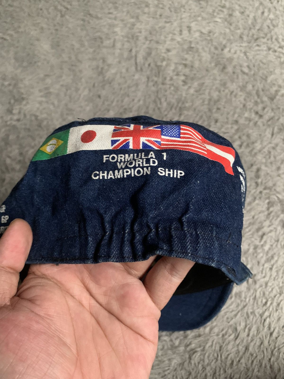 Gear for Sports Vintage F1 Formula 1 Grand Pix World Champion Ship Denim Cap Size ONE SIZE - 3 Thumbnail