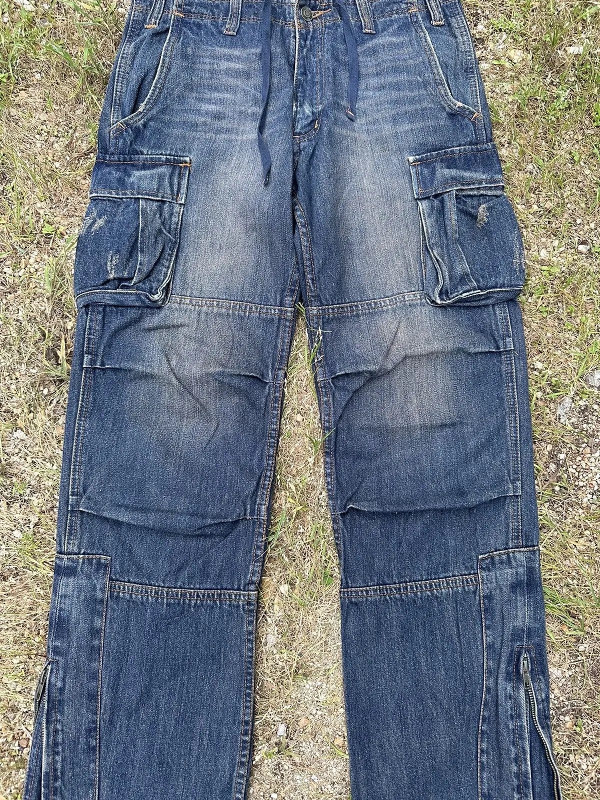 If Six Was Nine W30 L31 🔥VINTAGE JUNGLE STORM JAPAN ZIPPER LEGS DENIM CARGO Size US 30 / EU 46 - 2 Thumbnail