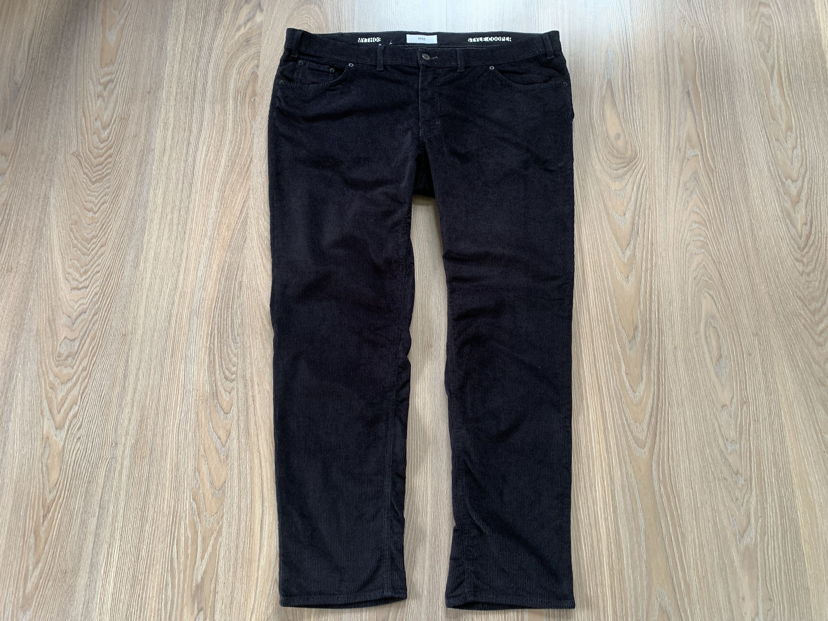 BRAX Brax Cooper Corduroy Vevet Black Men's Pants Size US 44 / EU 60 - 2 Thumbnail