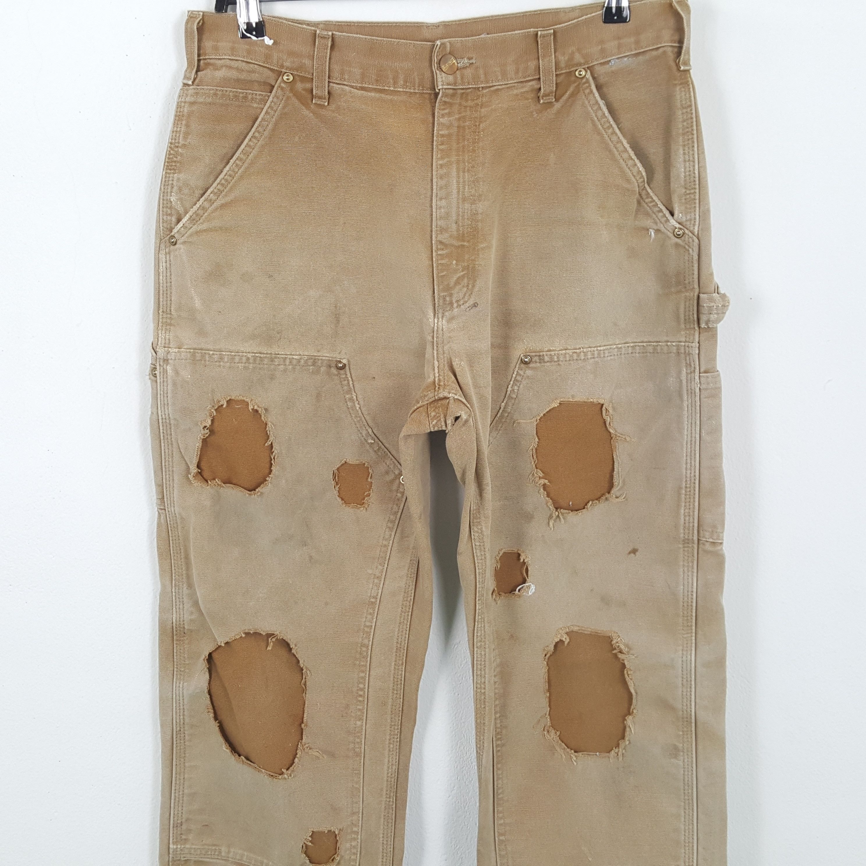 Carhartt × Vintage CARHARTT Workwear Style Carpenter Pants Distressed Size US 32 / EU 48 - 2 Thumbnail
