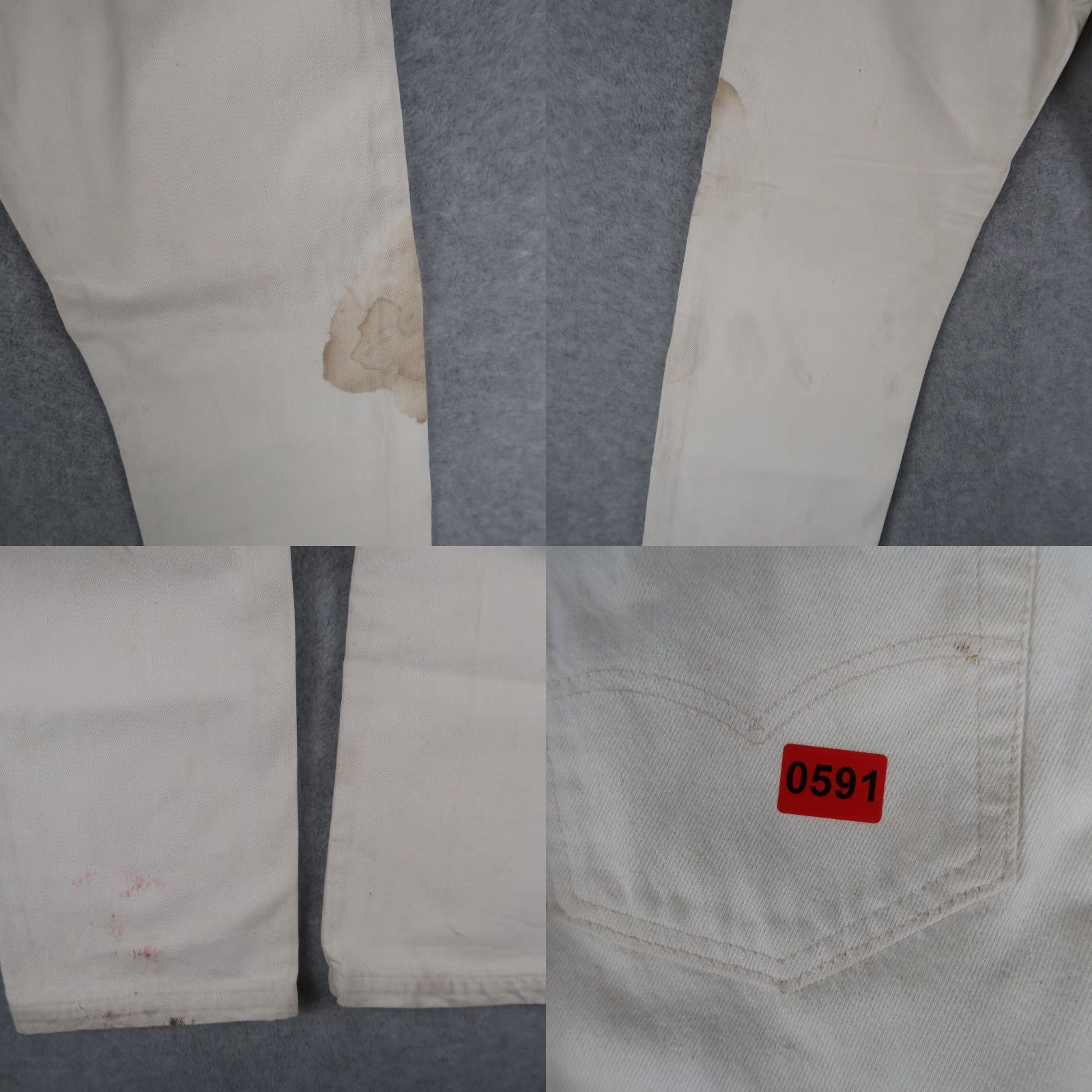 Levi's Vintage Levis 501 Size 34x30 (31x29) Jeans Straight Denim White Mens USA 80s Size US 34 / EU 50 - 10 Thumbnail