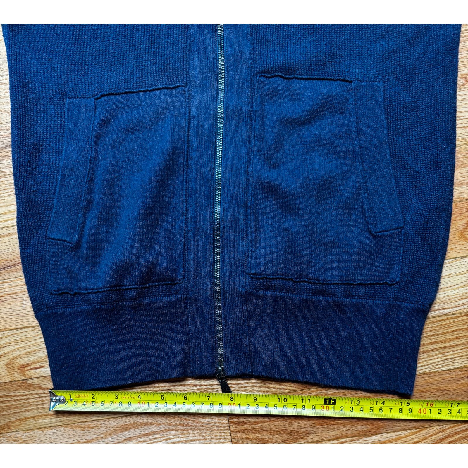 Banana Republic Banana Republic Double Zip Cotton Sweater Navy Fall 2015 Size US S / EU 44-46 / 1 - 7 Thumbnail