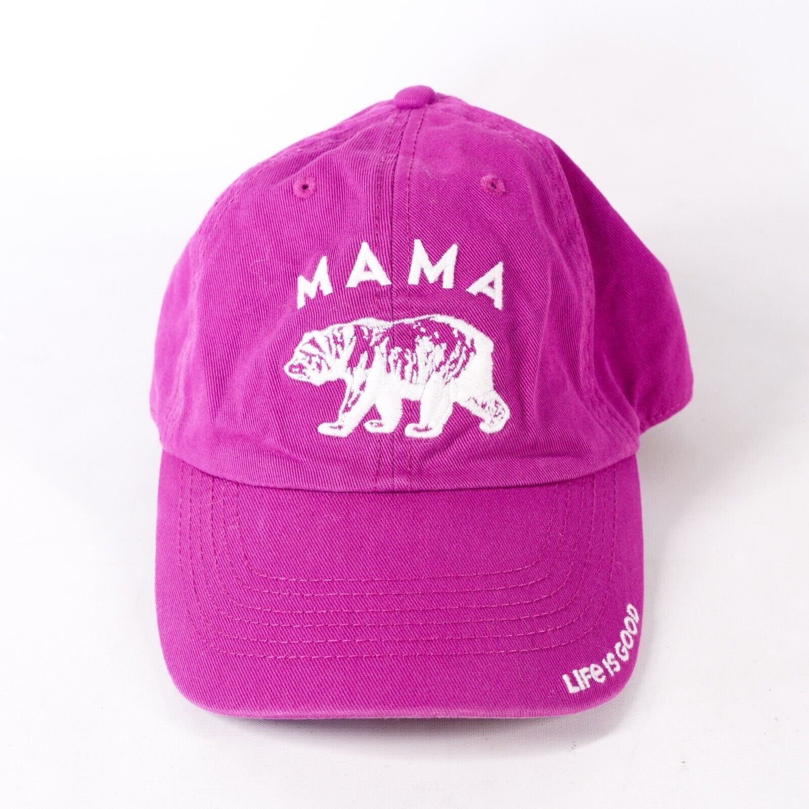 Other Mama Bear Life is Good Mom Baseball Hat Cap Pink White Size ONE SIZE - 5 Thumbnail
