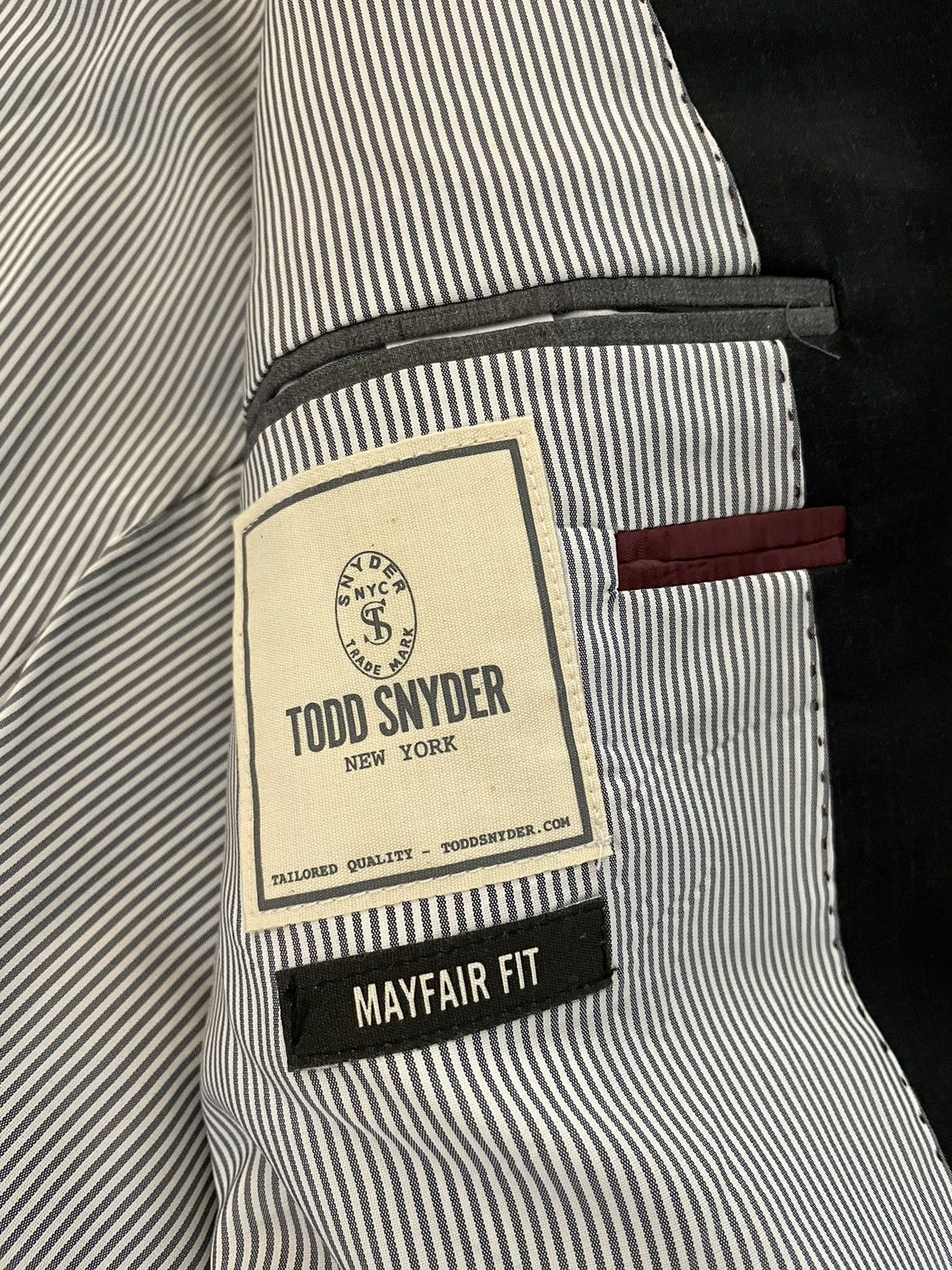 Todd Snyder MAYFAIR FIT Worsted Suit Jacket Size 44R - 8 Thumbnail