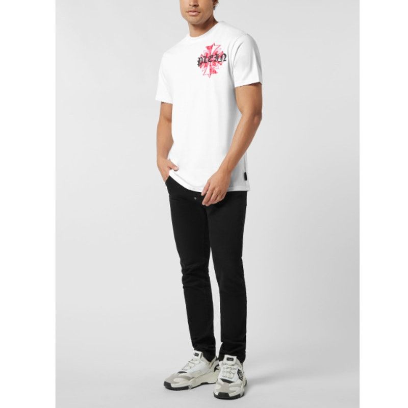 Philipp Plein Philipp Plein Worldwide Puffy Crest Round Neck T-shirt XXL Size US XXL / EU 58 / 5 - 11 Thumbnail