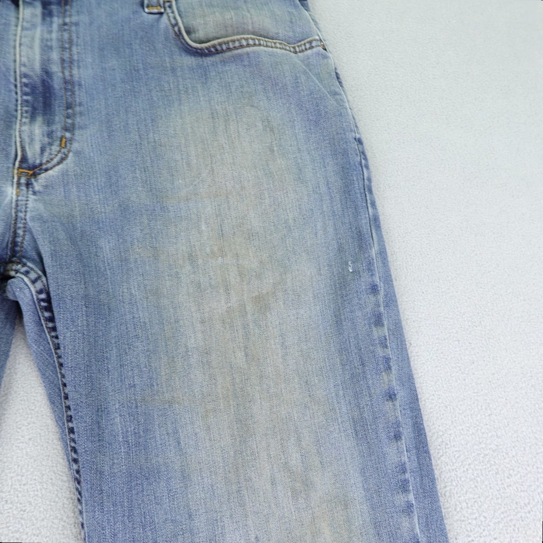 Carhartt Carhartt Jeans Mens 38x30 Blue Denim Relaxed Fit Rugged Flex Faded Work Pants Size US 37 - 6 Thumbnail