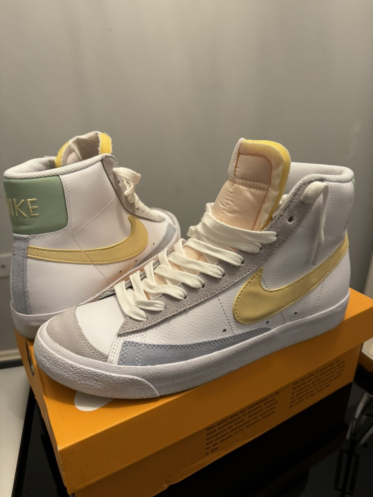 Nike Nike Blazer Mid ‘77 White, Lemon & Green US9.5/UK8.5 Size US 9.5 / EU 42-43 - 1 Thumbnail
