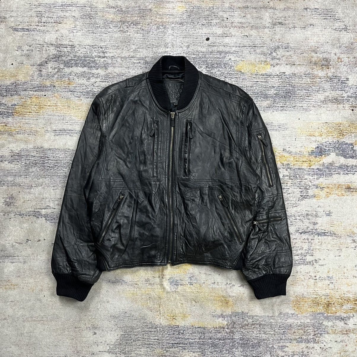 Marithe + Francois Girbaud vtg 90s Marithe francois girbaud multi pocket leather jacket Size US S / EU 44-46 / 1 - 1 Thumbnail
