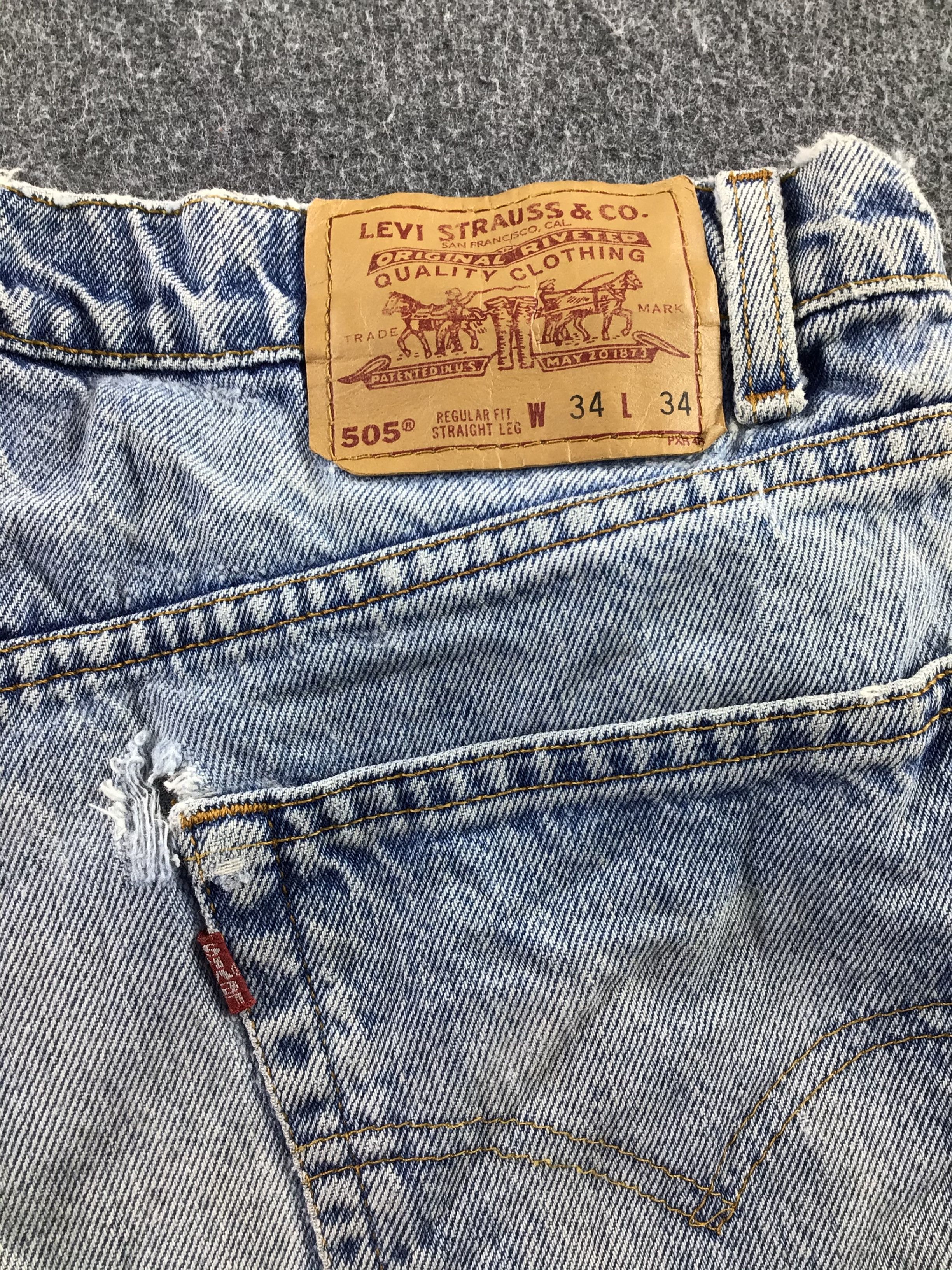 Levi's × Vintage Vintage 90s Levis 505 Jeans-JM735 Size US 34 / EU 50 - 7 Thumbnail