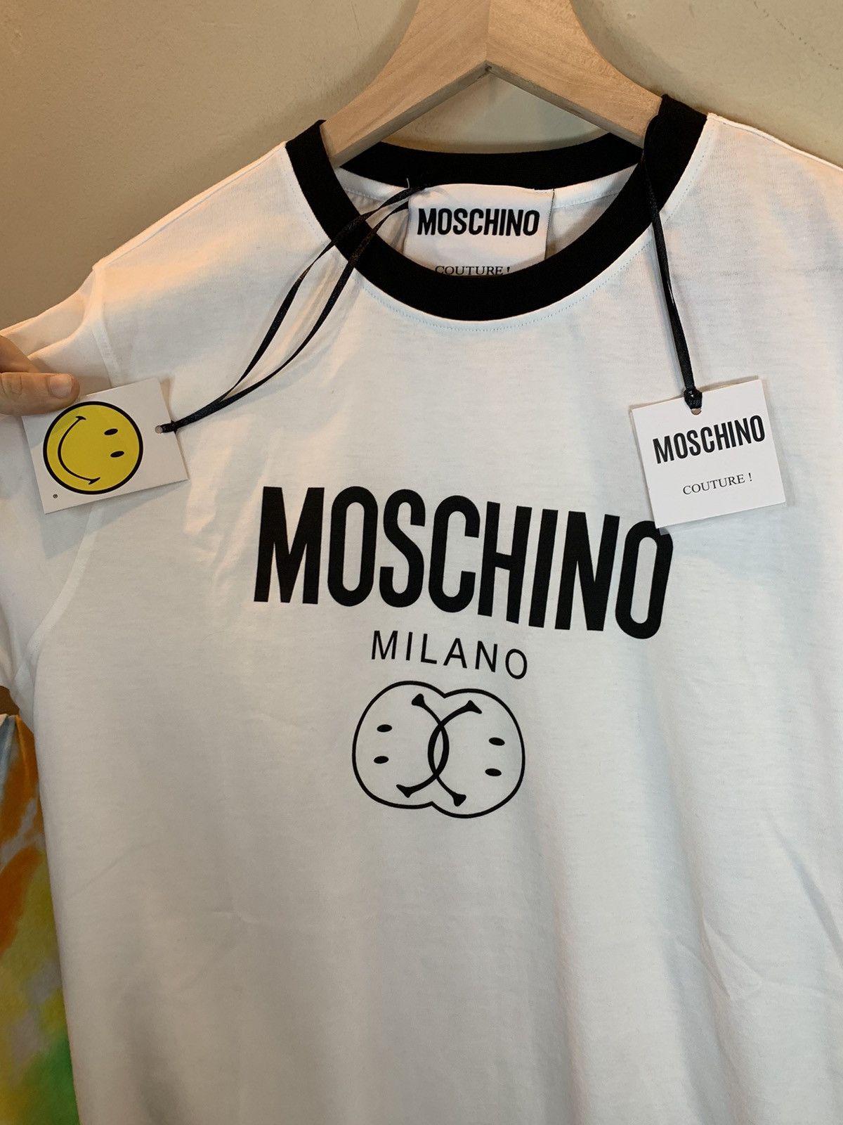 Designer × Moschino *RARE* New Moschino Couture Milano x Smiley Art T-Shirt - 48 Size US M / EU 48-50 / 2 - 2 Thumbnail