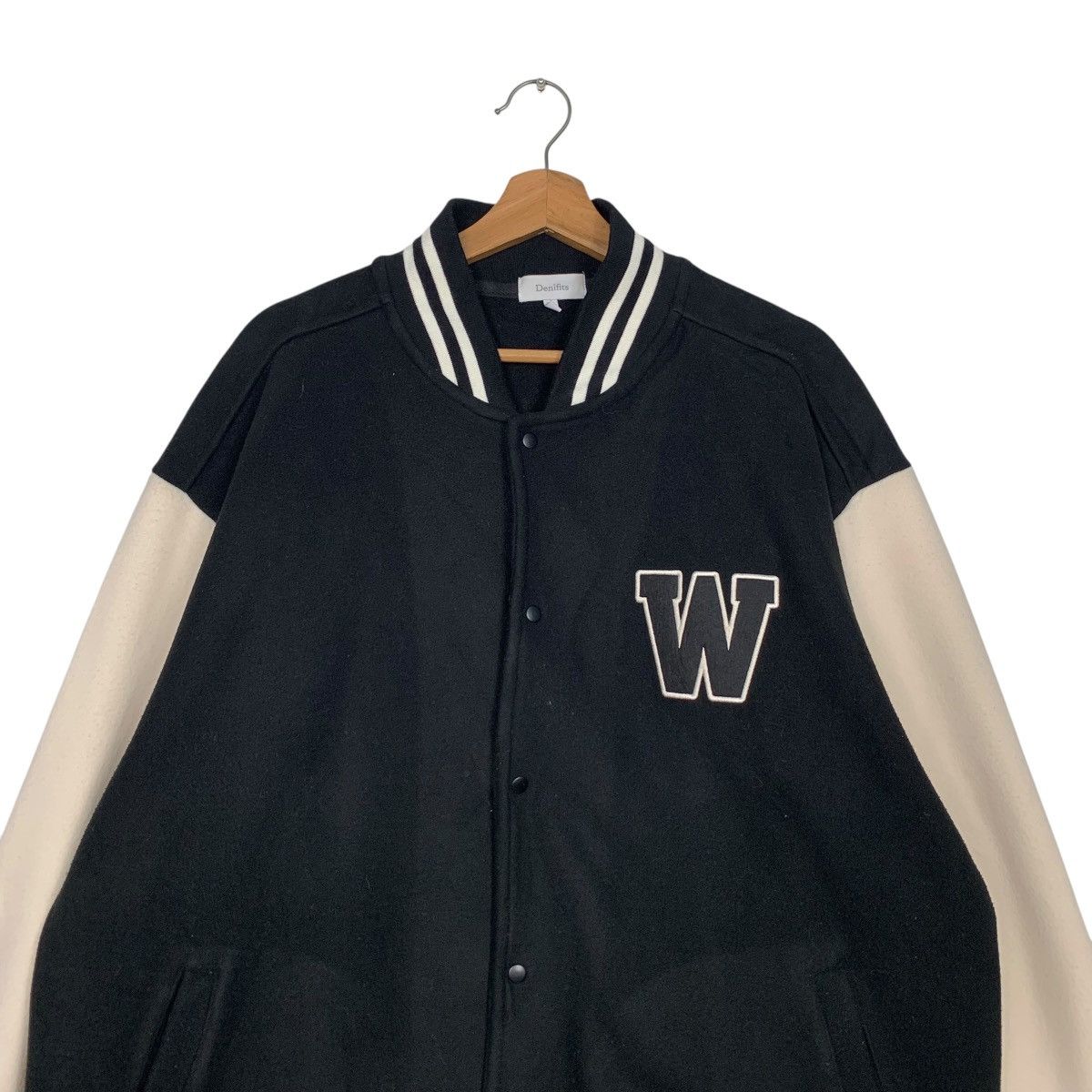 Japanese Brand DENIFITS Classic Style Varsity Jacket #2697-C121 Size US XXL / EU 58 / 5 - 2 Thumbnail