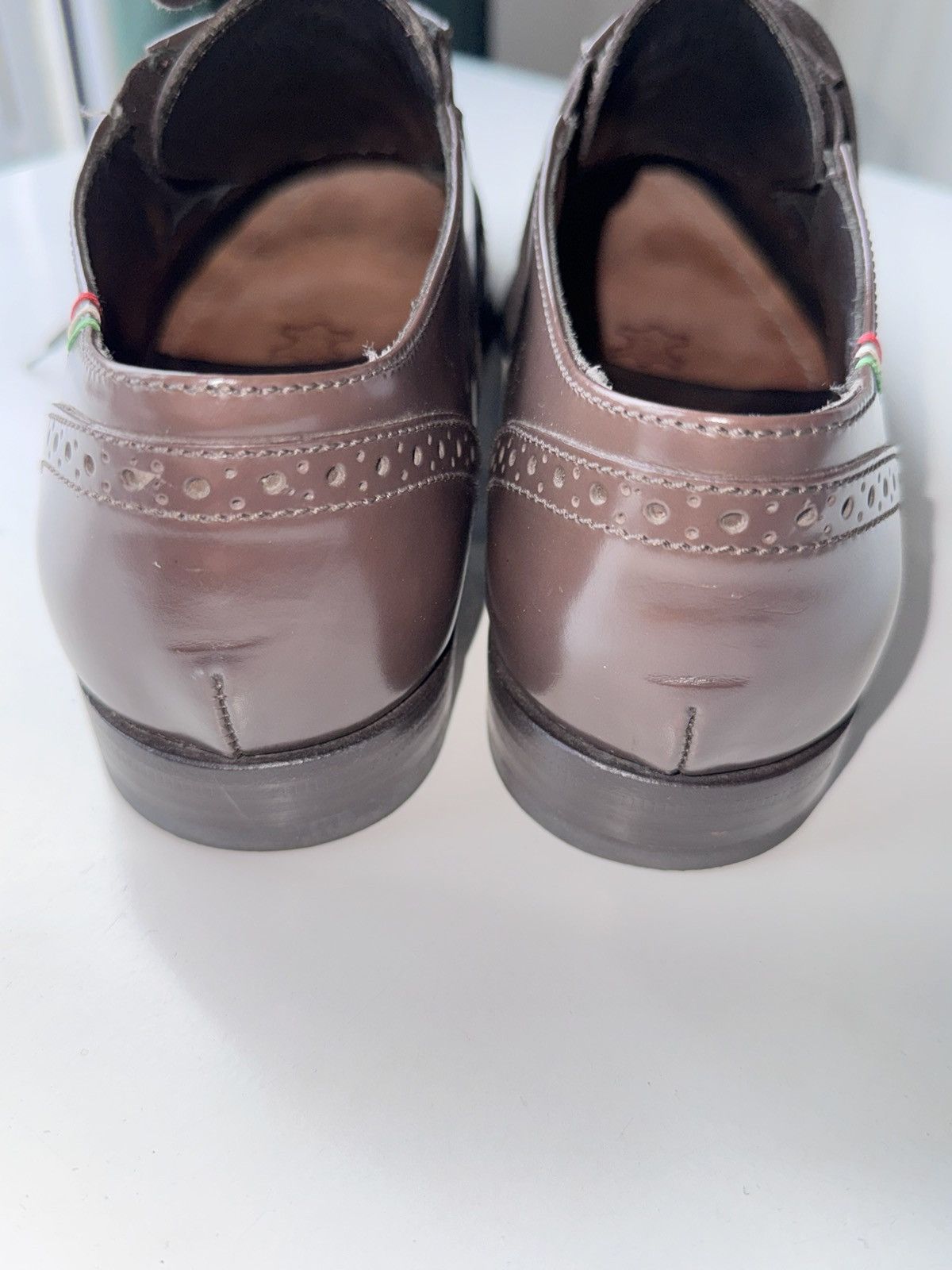 Moschino Moschino Men’s Brown Leather Lace-Up Brogues Size US 7.5 / EU 40-41 - 7 Thumbnail
