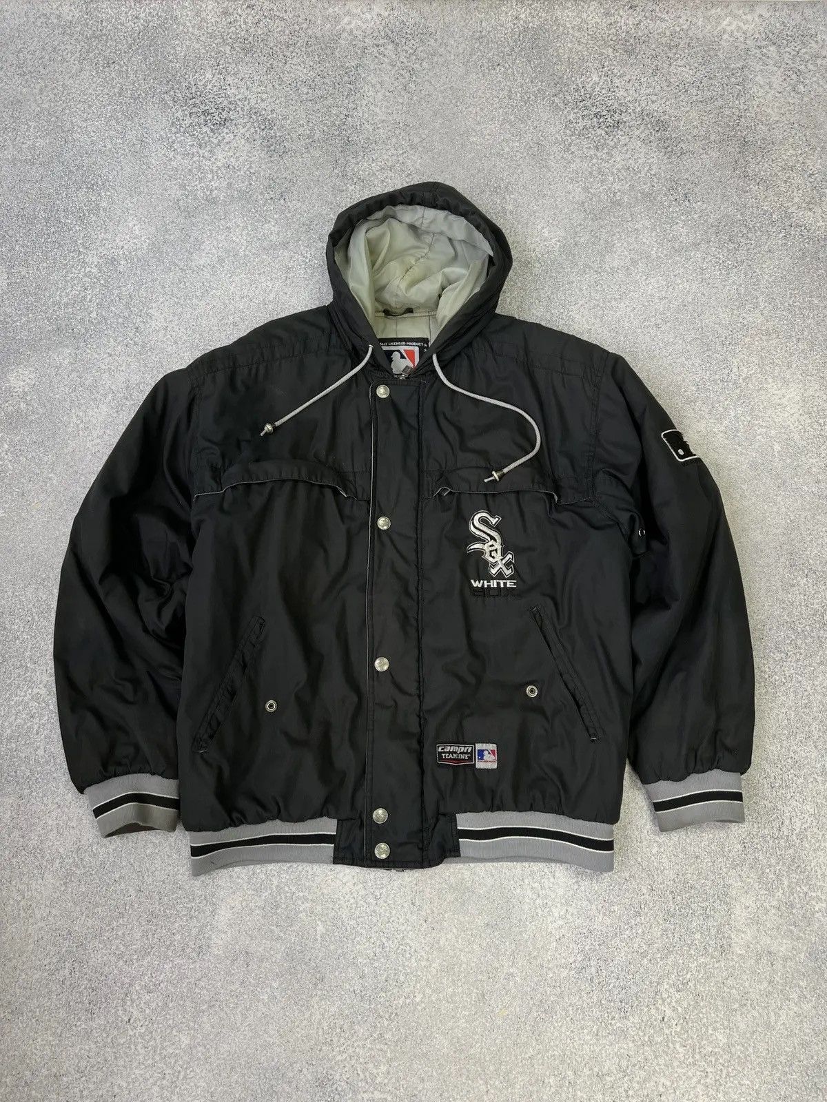 MLB × Vintage Campri Teamline White Sox Black Vintage Baseball Jacket Size US L / EU 52-54 / 3 - 6 Thumbnail