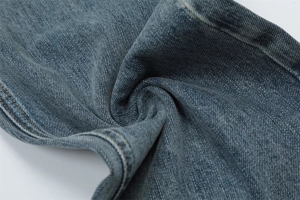 Japanese Brand × Jean Men's vintage loose wide leg flared contrast washed jeans Size US 34 / EU 50 - 7 Thumbnail