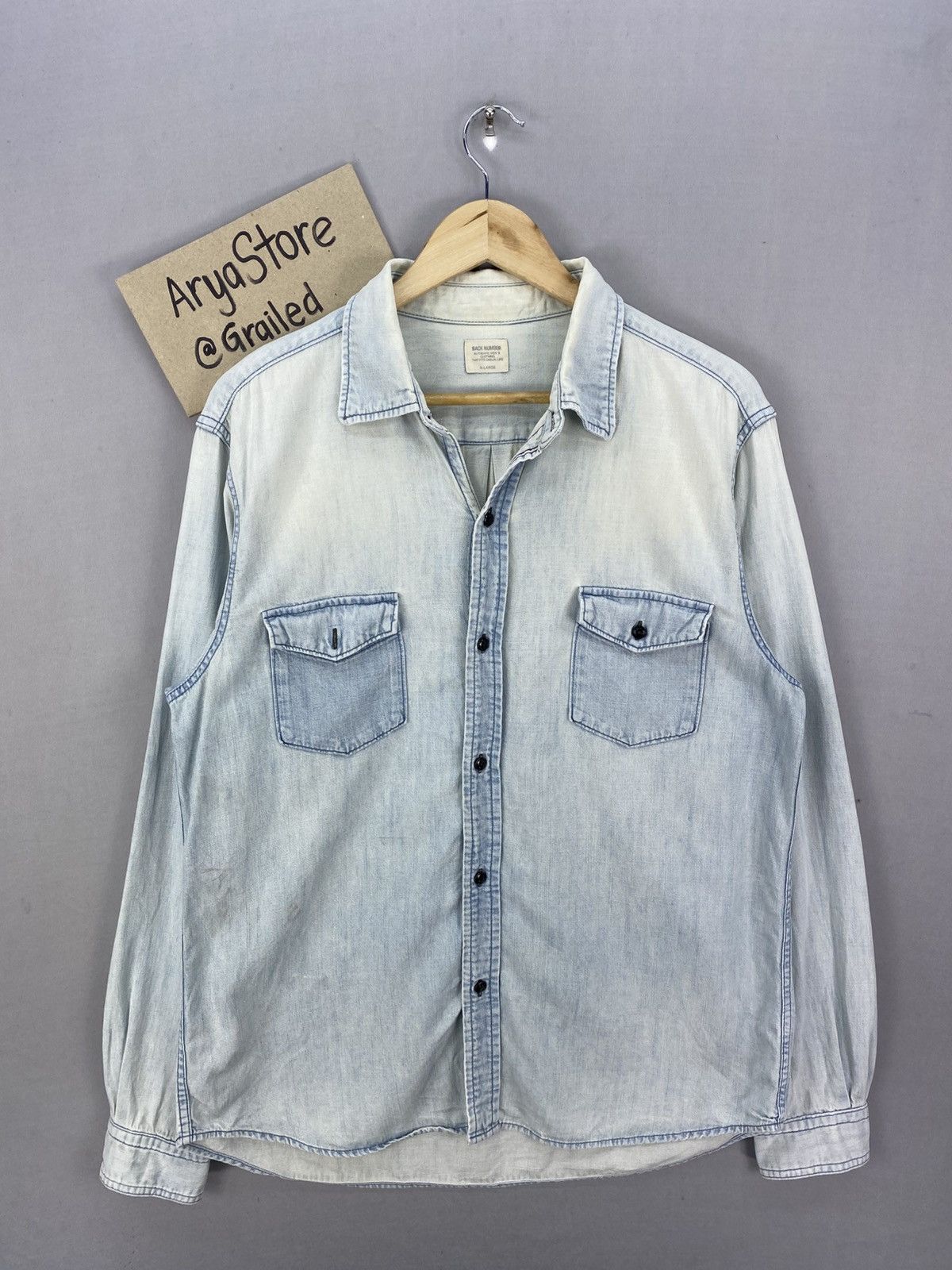 Flannel Back Number Flannel Shirts Button Up Double Pocket Size US L / EU 52-54 / 3 - 1 Thumbnail