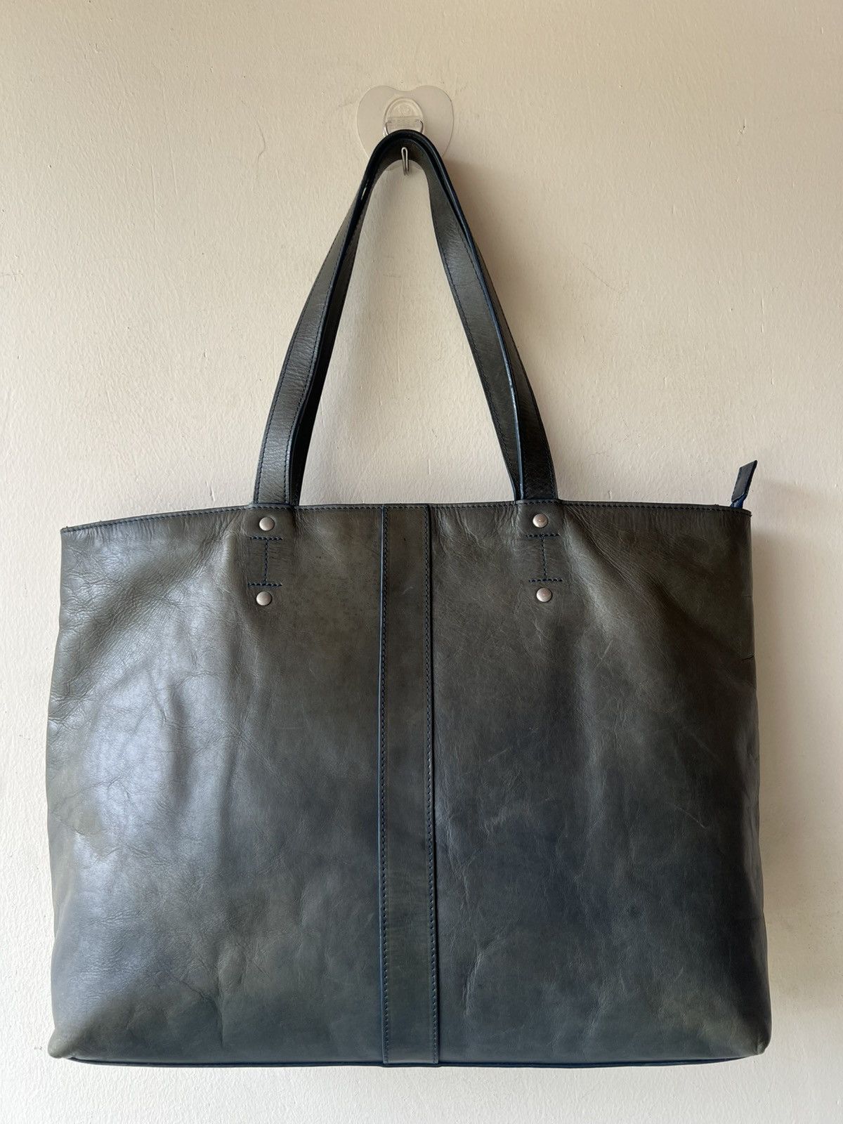 Tete Homme Tete Homme Japan Faded Patina All Leather Tote Bag Size ONE SIZE - 21 Thumbnail