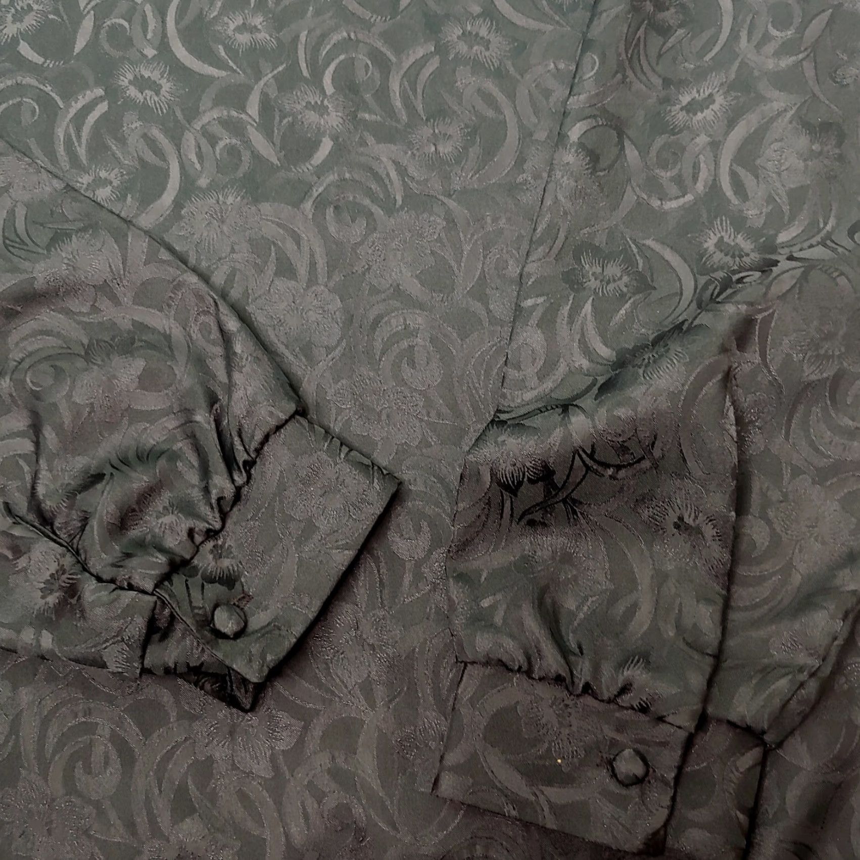 Vintage VINTAGE Charlotte Van Horne Blouse Shirt Black Floral Button Shoulder Pullover Ladies 12 Size XL / US 12-14 / IT 48-50 - 6 Thumbnail