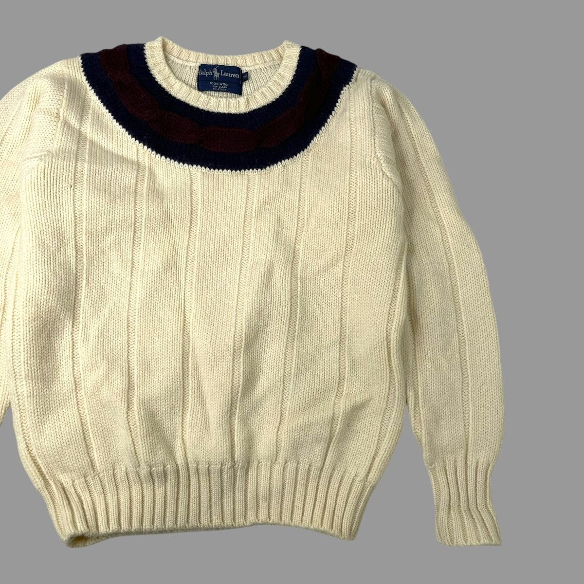 Polo Ralph Lauren × Vintage Vintage 1980s Ralph Lauren knit wool sweater Size US M / EU 48-50 / 2 - 3 Thumbnail