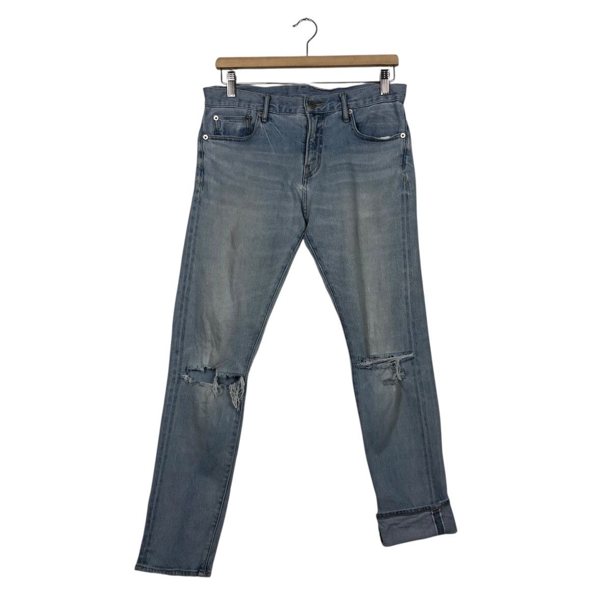 Japanese Brand SHIPS “Destroyed Knee” Slim Denim Issey Miyake Size 30" / US 8 / IT 44 - 14 Thumbnail