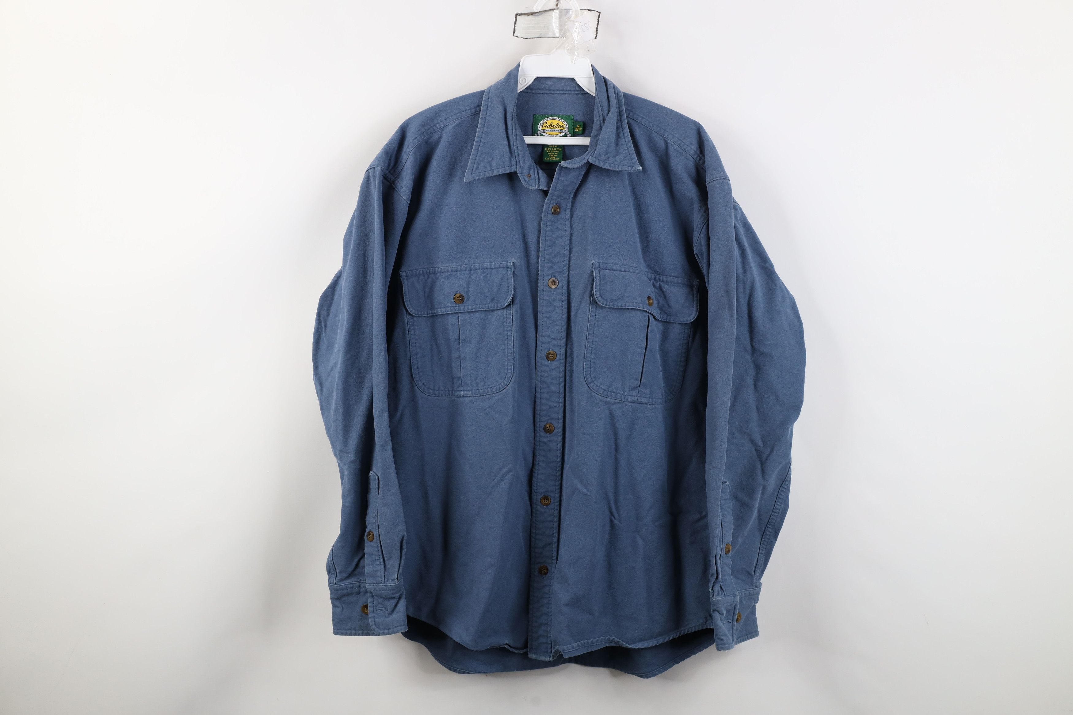 Cabelas Vintage 90s Cabelas Heavyweight Cloth Button Shirt Blue Size US M / EU 48-50 / 2 - 1 Thumbnail