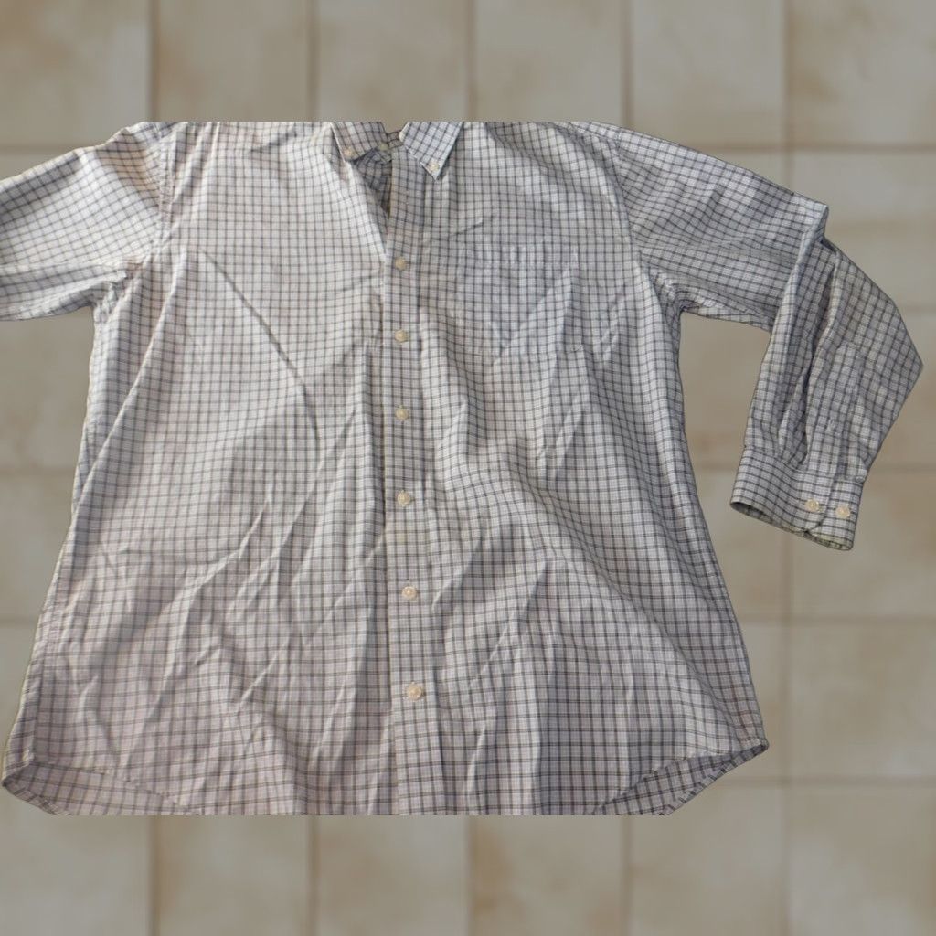Nautica Nautica Mens Shirt 16 Blue Plaid Button-Down Casual Dress Shirt Regular Size 16 Men Mens Boys? Size US L / EU 52-54 / 3 - 1 Thumbnail