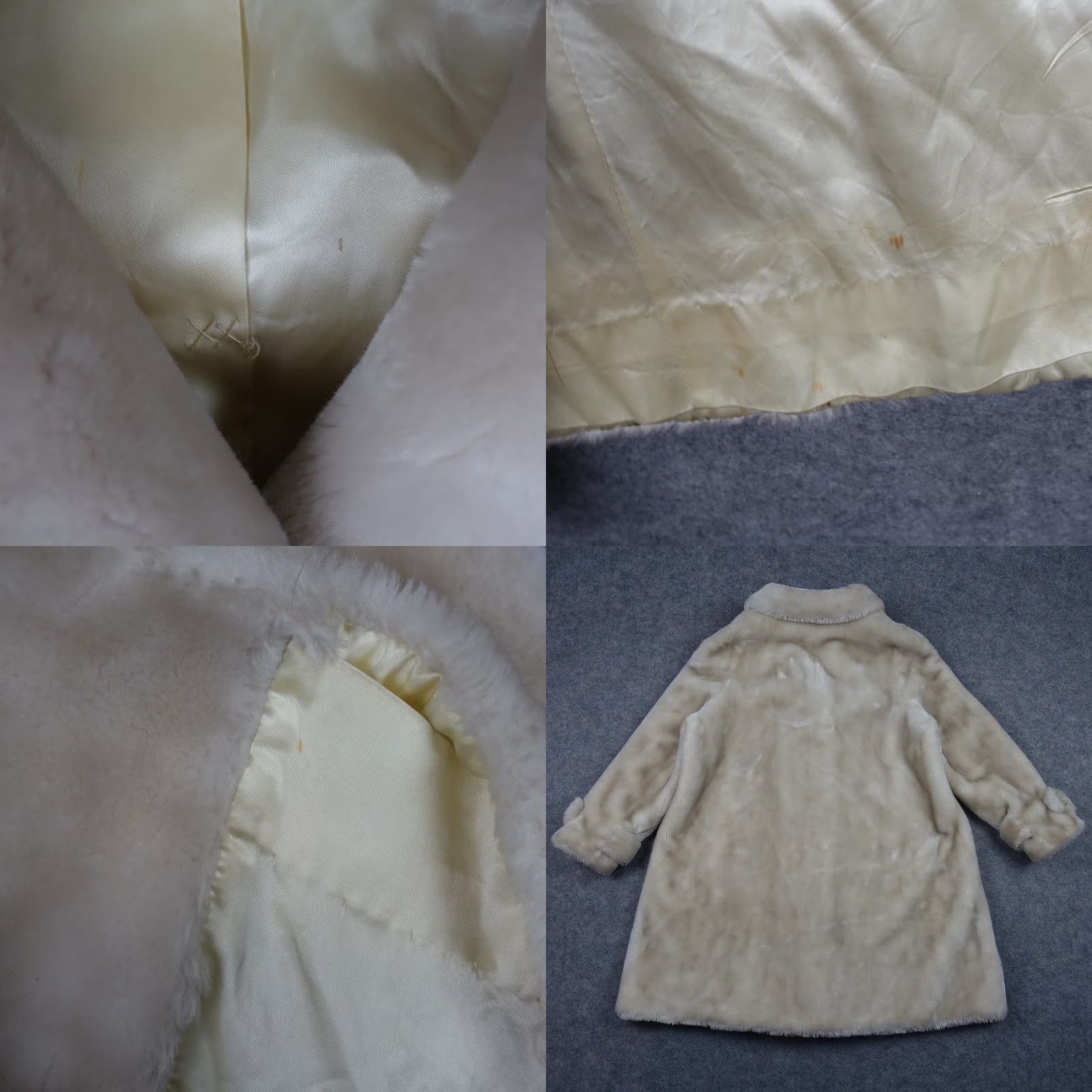 Vintage VINTAGE Borgana Coat Womens Large Beige Faux Fur Borgana Coat L Beige Size L / US 10 / IT 46 - 9 Thumbnail