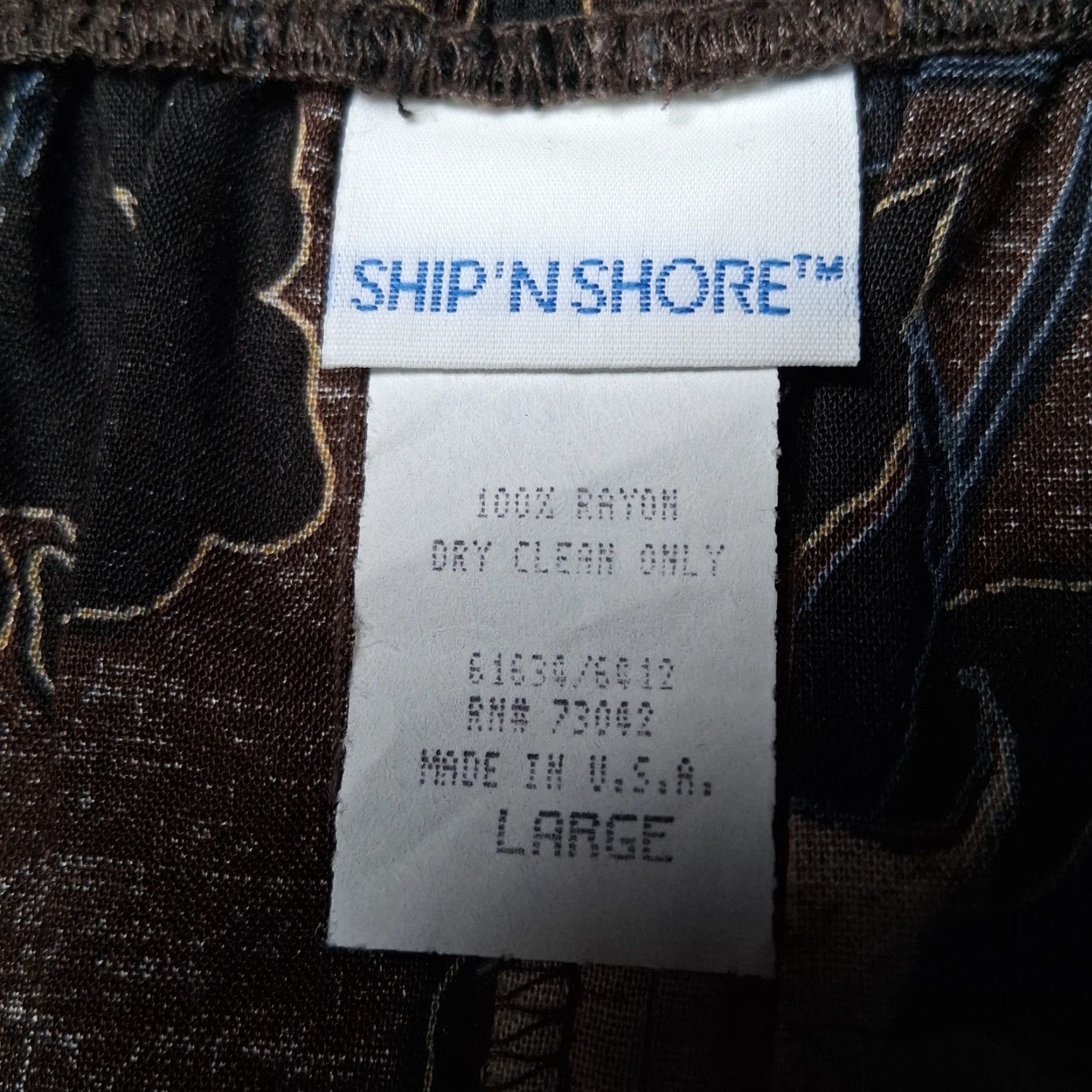 Vintage VINTAGE Skirt L Brown Floral Maxi Rayon USA Made Ship n Shore Size Large Long New Size 36" / US 14 / IT 50 - 3 Thumbnail