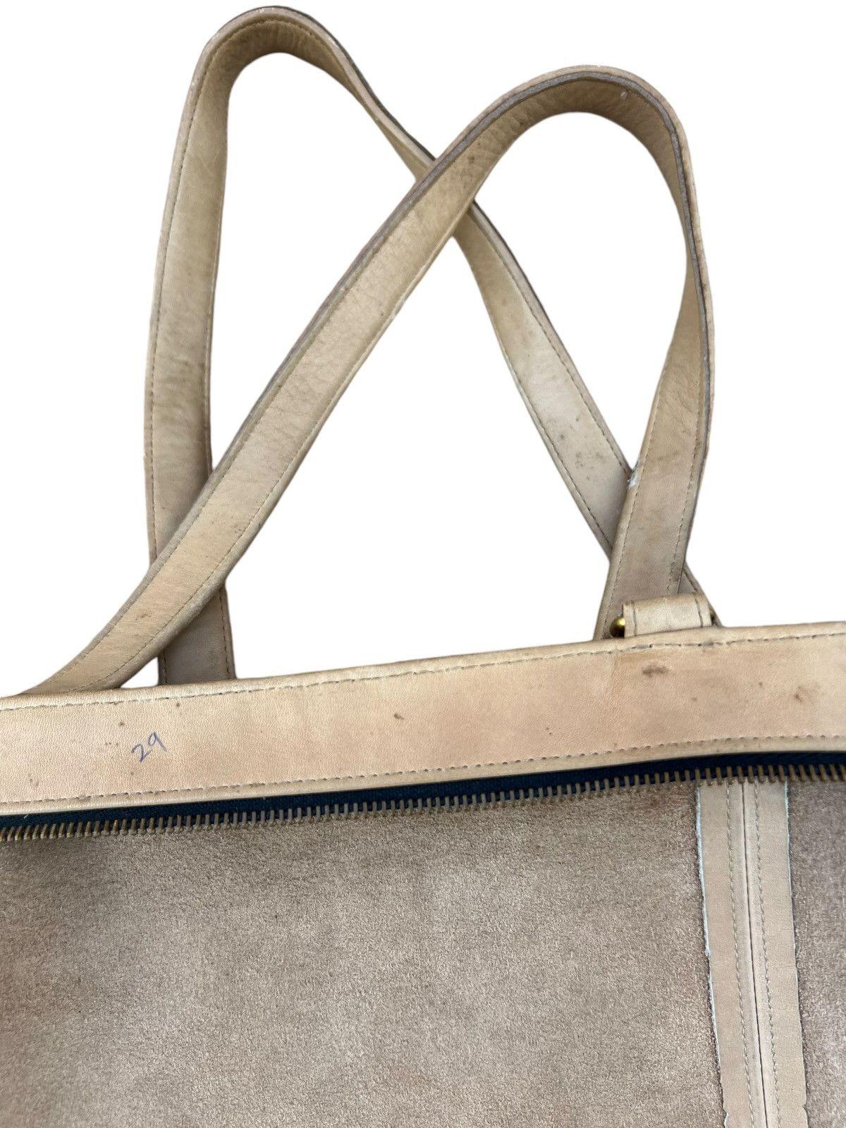 Coach × Leather Vintage 90s COACH Distress Stains Patina Leather Tote Bag Size ONE SIZE - 24 Thumbnail