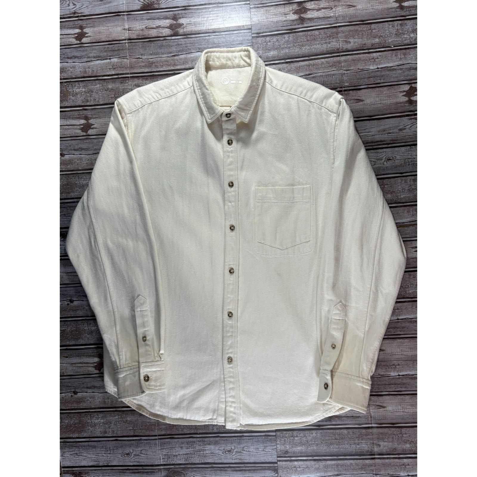 Outlier NYC Adeepcotton Boxford shirt sz L color washed natu