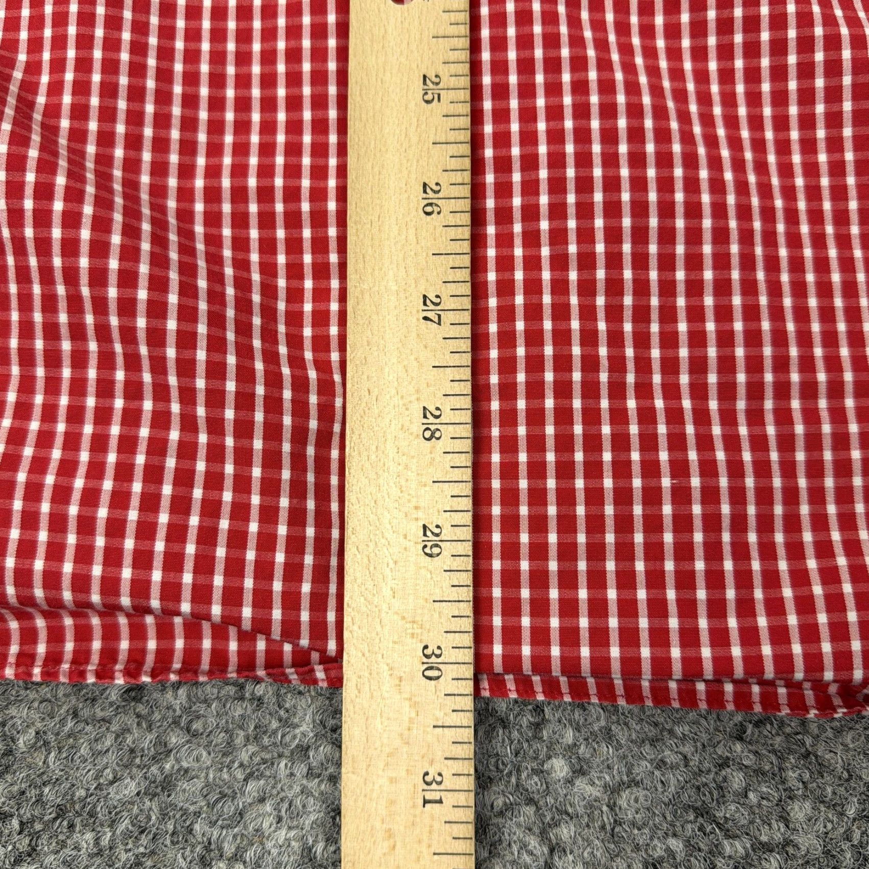 Faconnable VINTAGE Faconnable Shirt Mens L Red White Gingham Check Button-Down USA 90s Mens Size US L / EU 52-54 / 3 - 7 Thumbnail