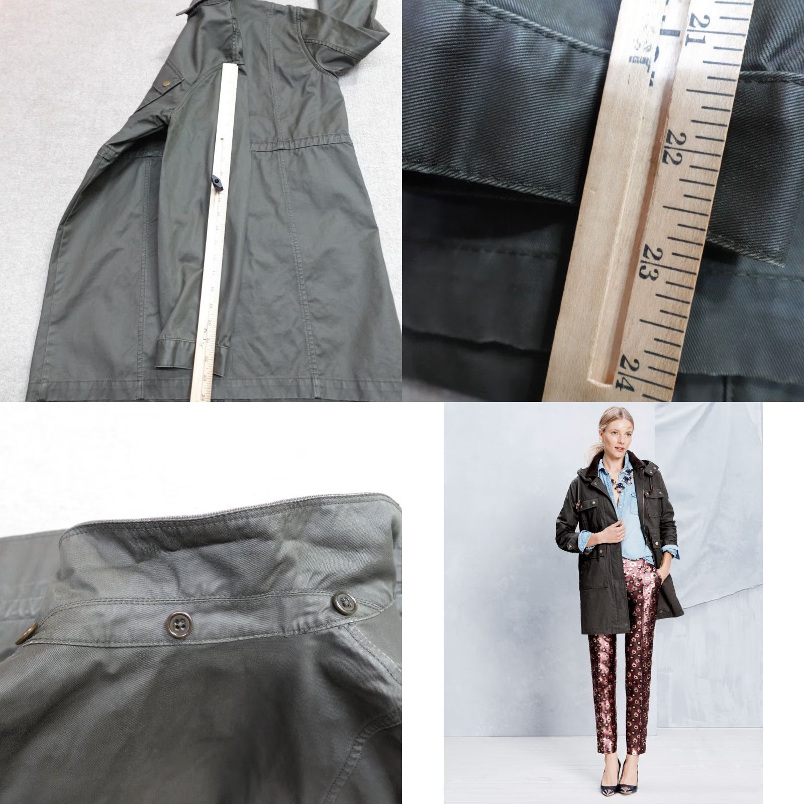 J.Crew J.CREW Womens Jacket Small Green Downtown Utility Field Coat Shirt Womens Small Green J.CREW Jacket Mens? Size S / US 4 / IT 40 - 8 Thumbnail
