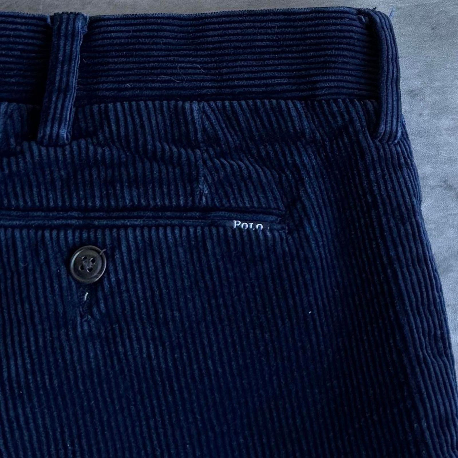 Polo Ralph Lauren × Vintage Vintage Y2K Polo Ralph Lauren Navy Blue Corduroy Pants Size US 36 / EU 52 - 3 Thumbnail