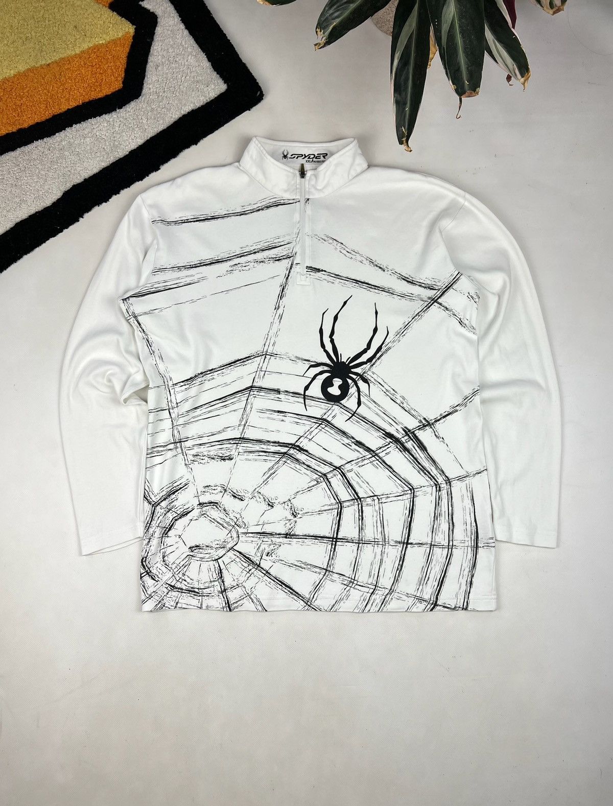 Japanese Brand × Vintage 🕸🕷 Spider web pattern longsleeve thermal Size US M / EU 48-50 / 2 - 2 Thumbnail