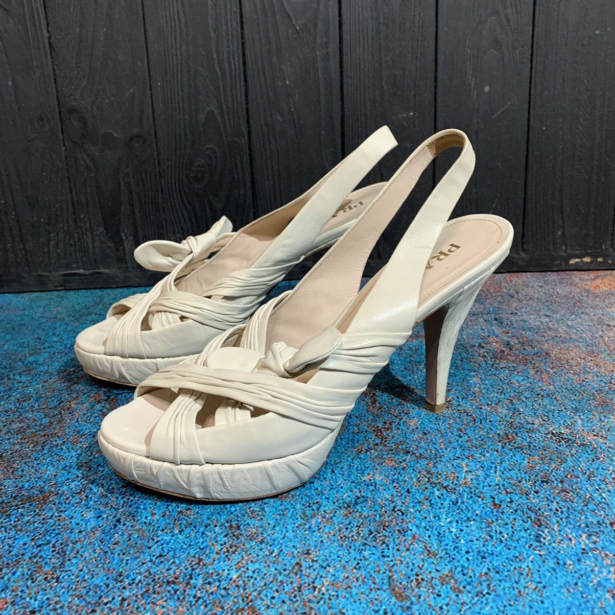 Prada Prada Leather Heels Size 38 Size US 8 / IT 38 - 4 Thumbnail