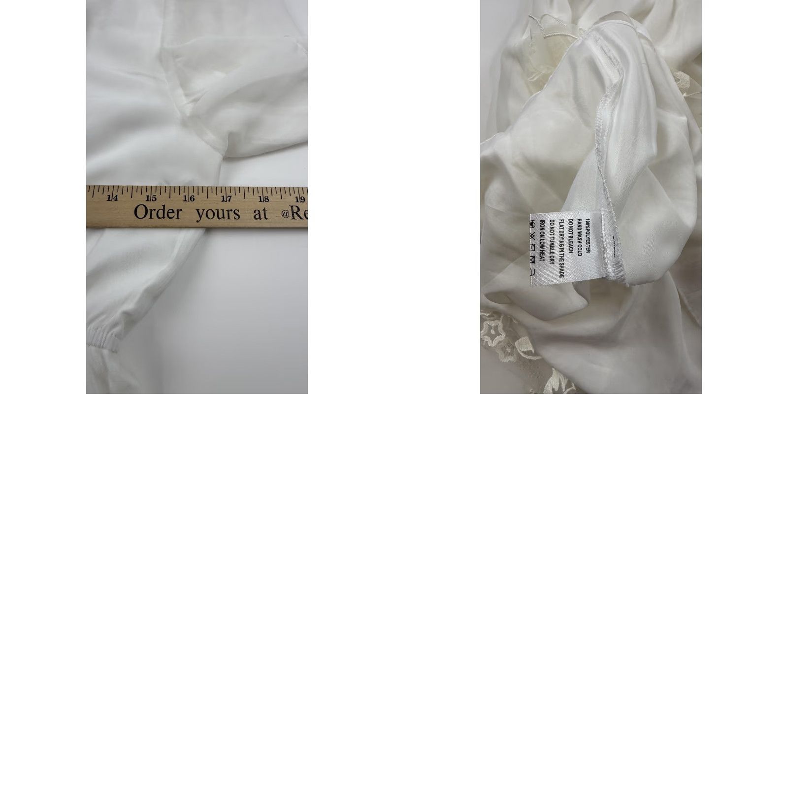 Vintage JJ's House Dress Womens Medium White Floral Embroidered Hem A-Line Short Sleeve Size 32" / US 10 / IT 46 - 8 Thumbnail