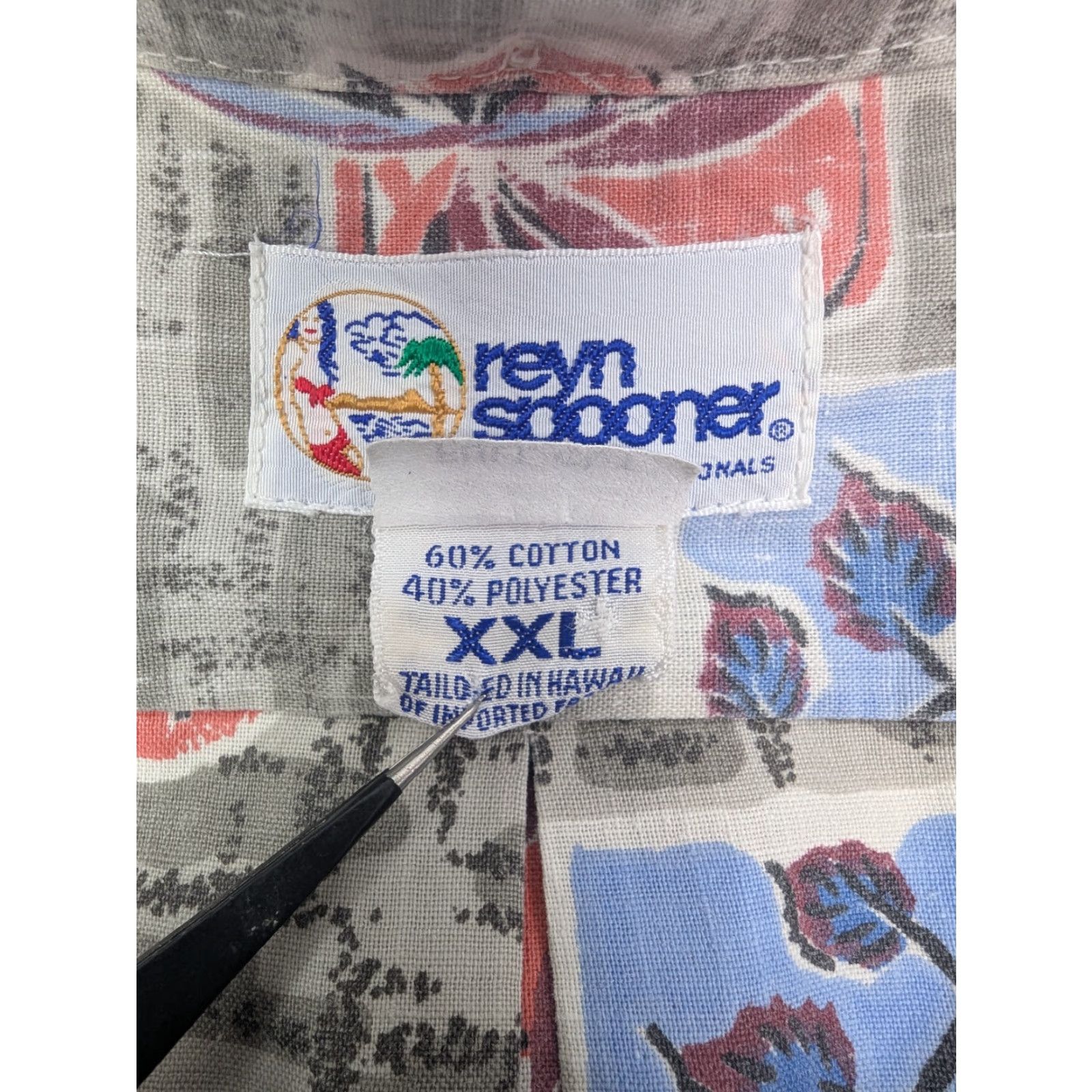 Reyn Spooner VINTAGE Reyn Spooner Mens 2XL Hawaiian Floral Button Short Sleeve Vacation Reverse Print Size US 39 - 7 Thumbnail