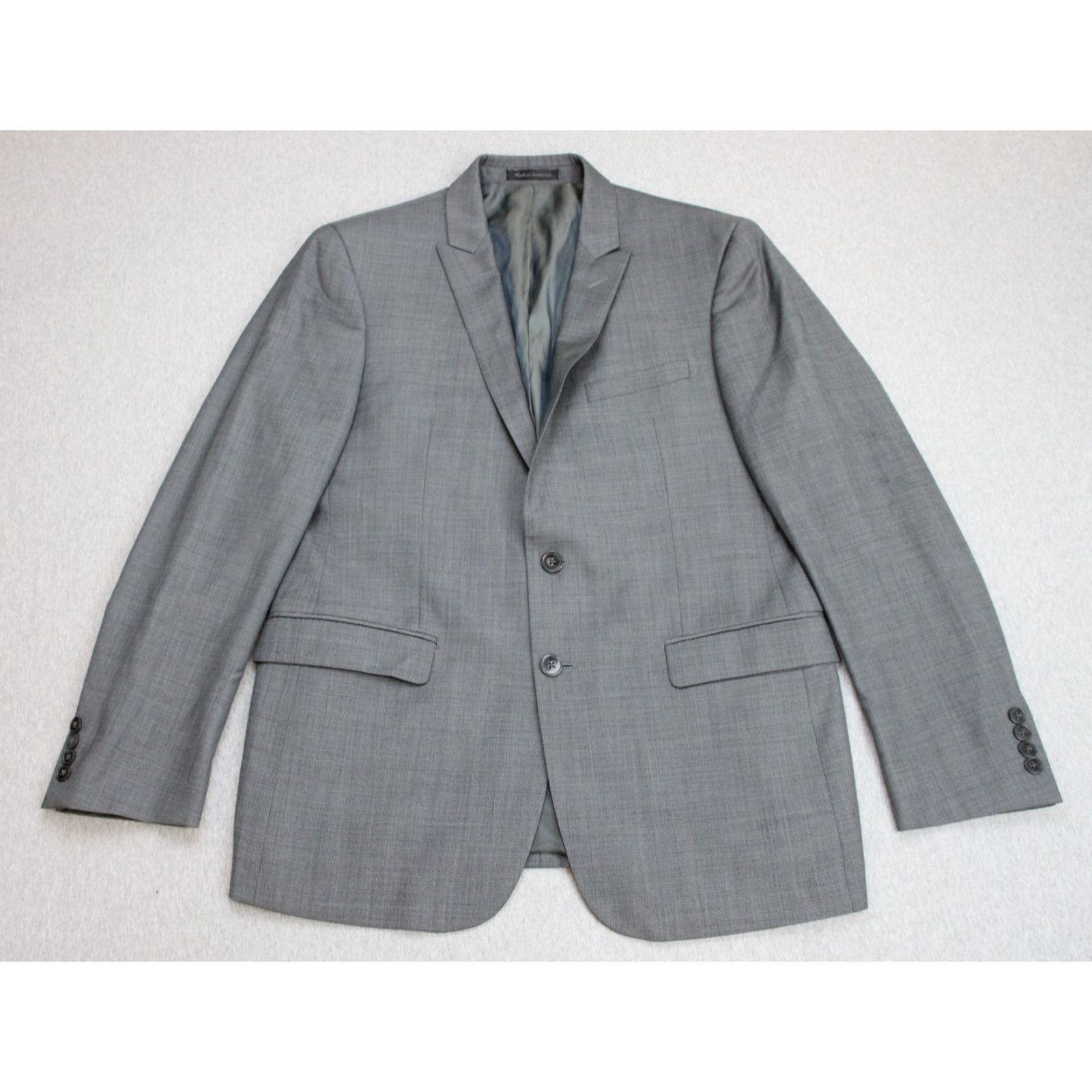 Calvin Klein Calvin Klein Suit Mens 42R Gray 100% Wool 2 Piece Set Size 42R - 2 Thumbnail