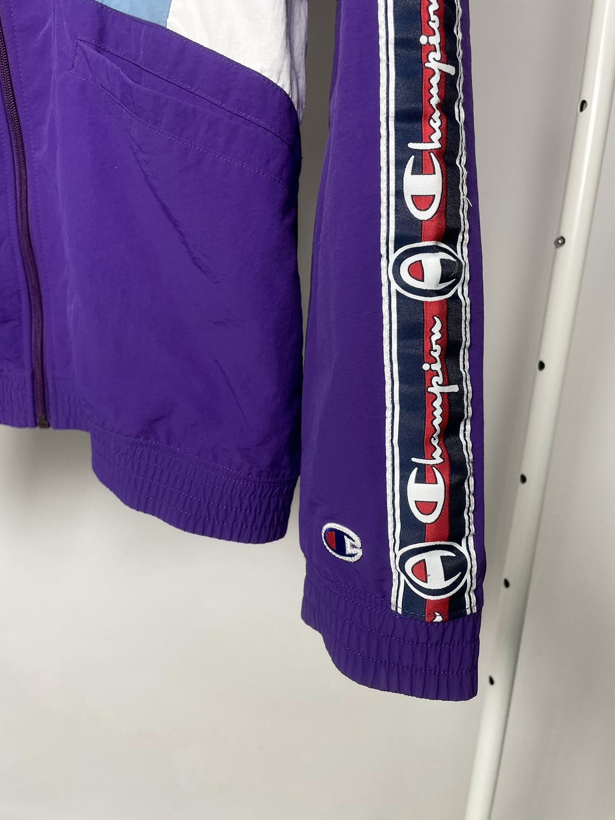 Champion Champion Vintage Purple Nylon Embroidered Logo Truck Jacket Size US M / EU 48-50 / 2 - 5 Thumbnail