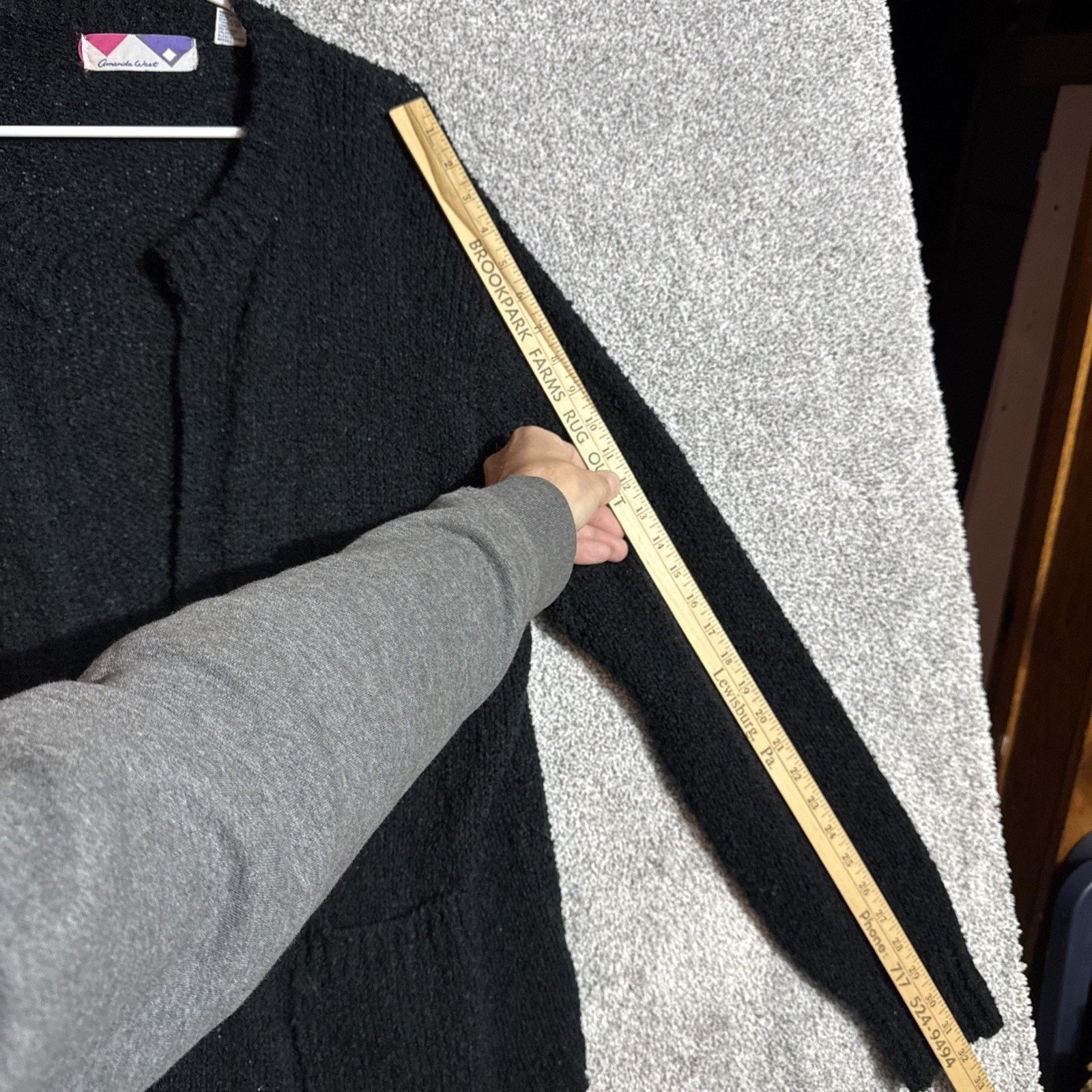 Other Vintage 80s Boucle Knit Cardigan Womens M Warm Dark Academia Size M / US 6-8 / IT 42-44 - 4 Thumbnail