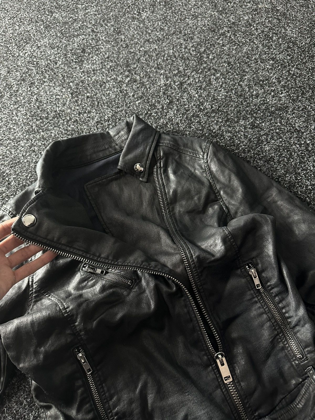 Diesel × If Six Was Nine 🚨AVANT-GARDE Diesel Rick Owen’s Opium Y2K LEATHER DENIM Size M / US 6-8 / IT 42-44 - 12 Thumbnail